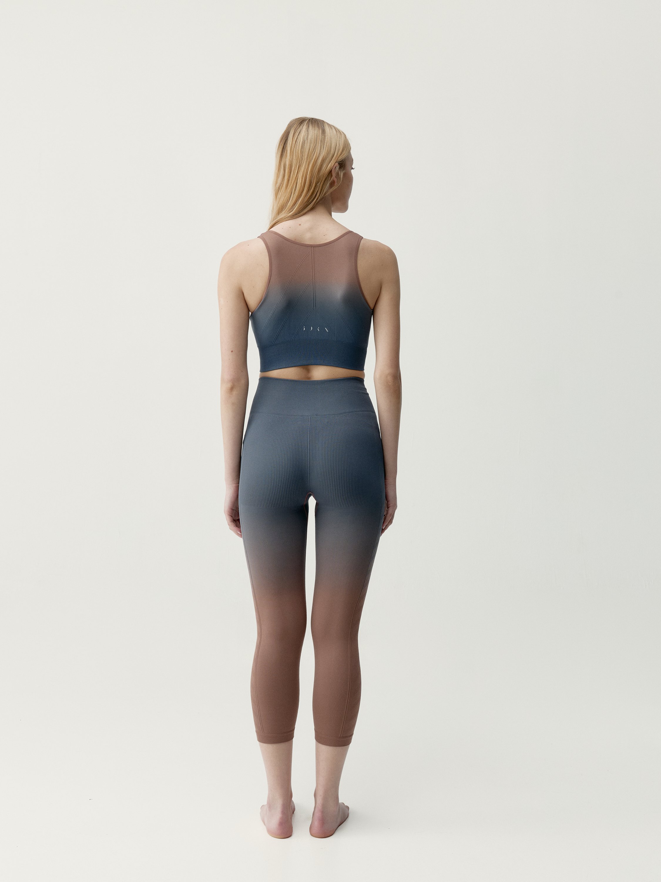 Legging de sport 7/8 seamless dione BORN Gris