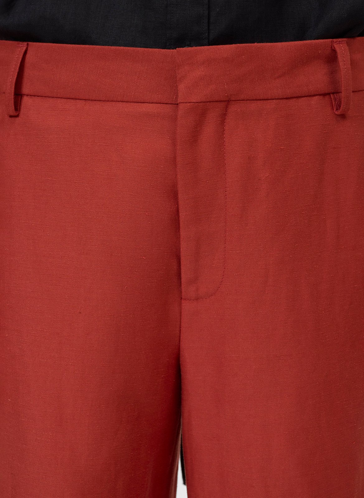 Pantalon large en lin mélangé CLOSED Rouge