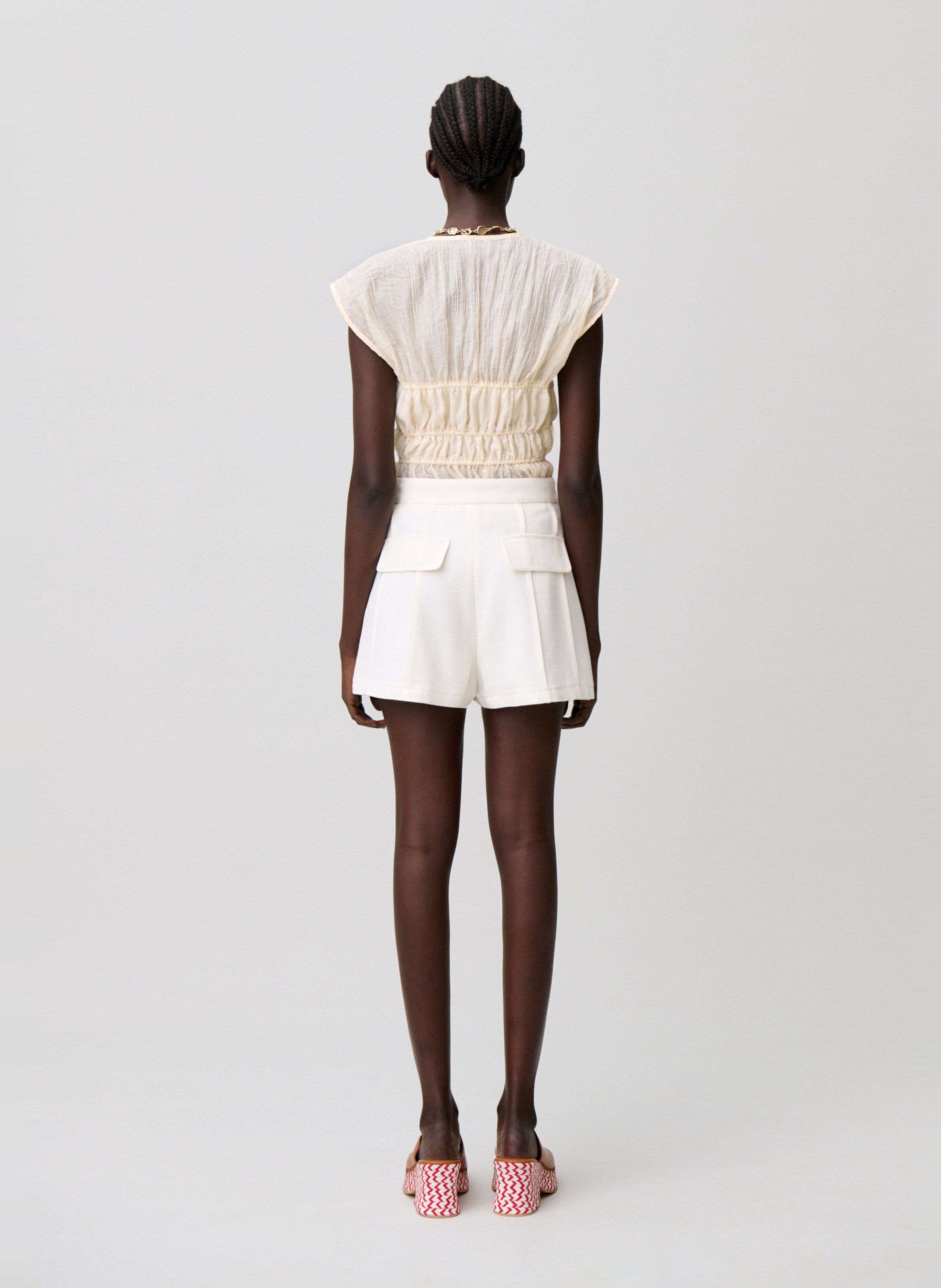 Short large taille mi-haute CLAUDIE PIERLOT Beige