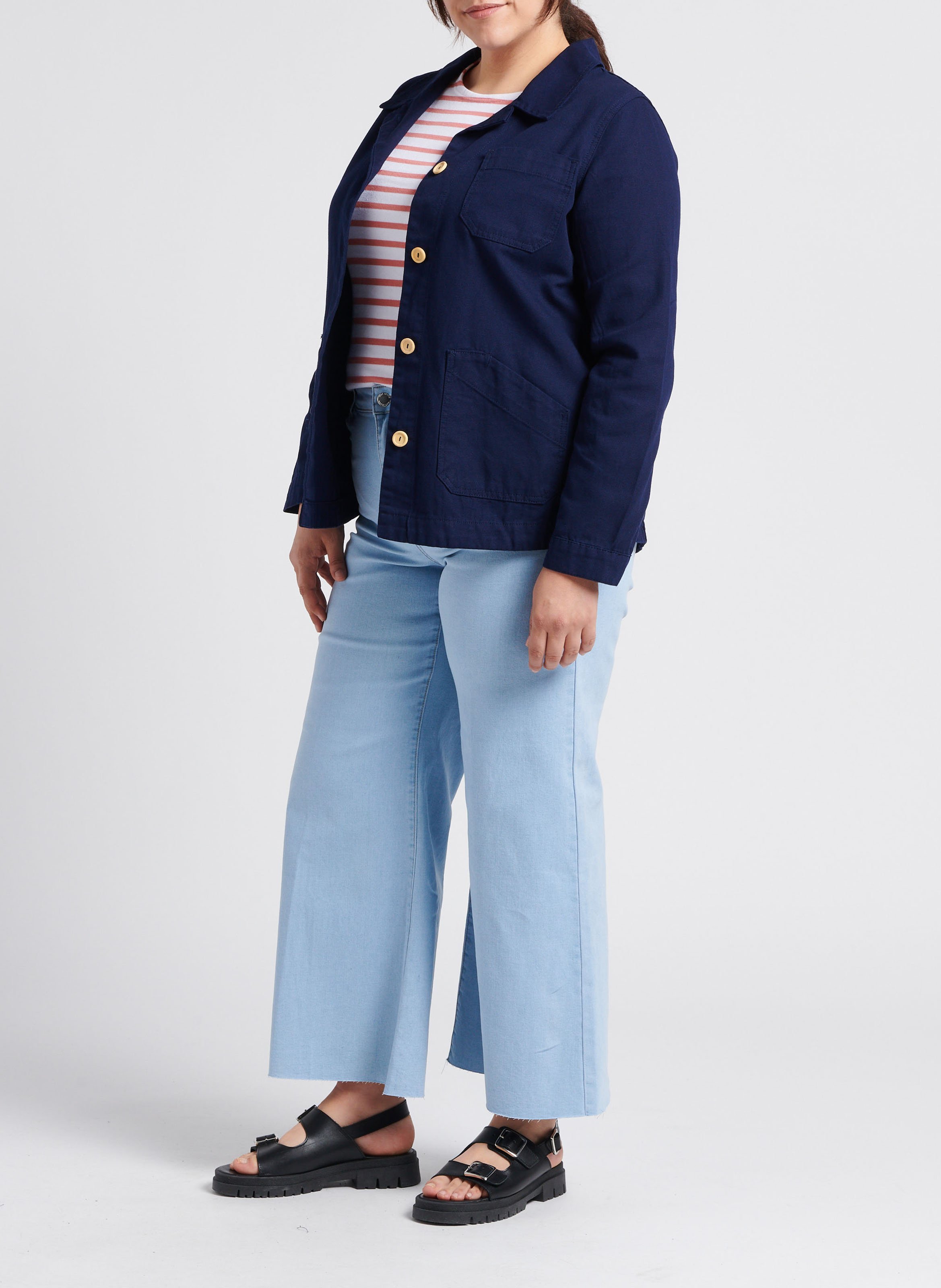 Anglerjacke mit Holzknöpfen ARMOR LUX Blau