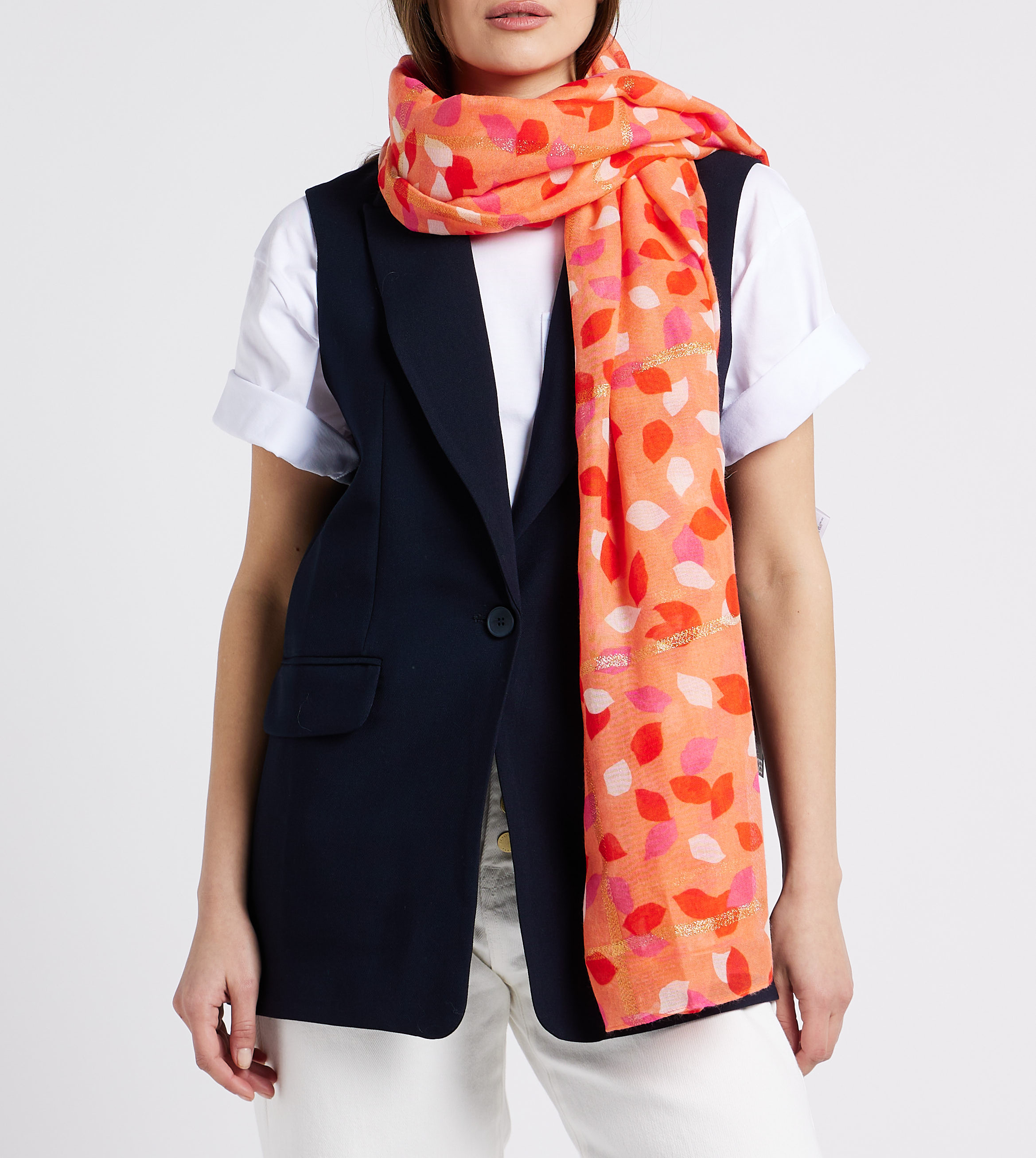 Foulard à rayures métallisées PIECES