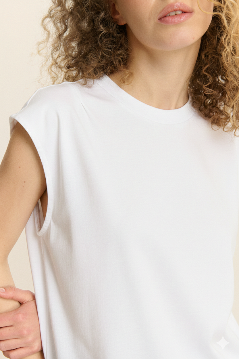 T-shirt sans manches GARANCE PARIS Blanc