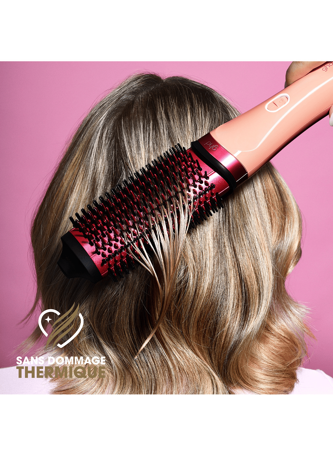 Duet Blowdry Brush - Jelly Collection GHD Pêche acidulé