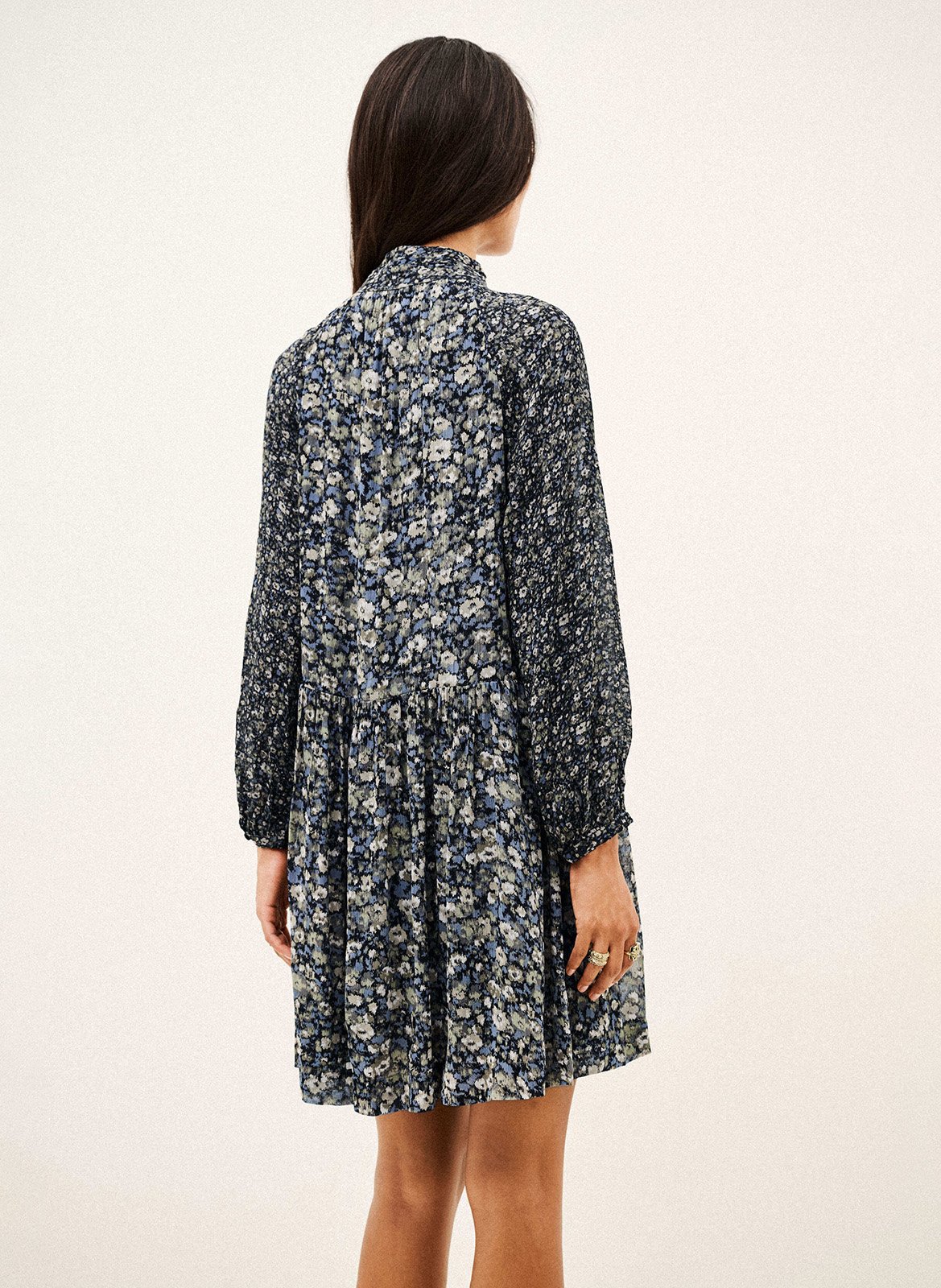 Robe courte ample imprimée BA&SH Kaki