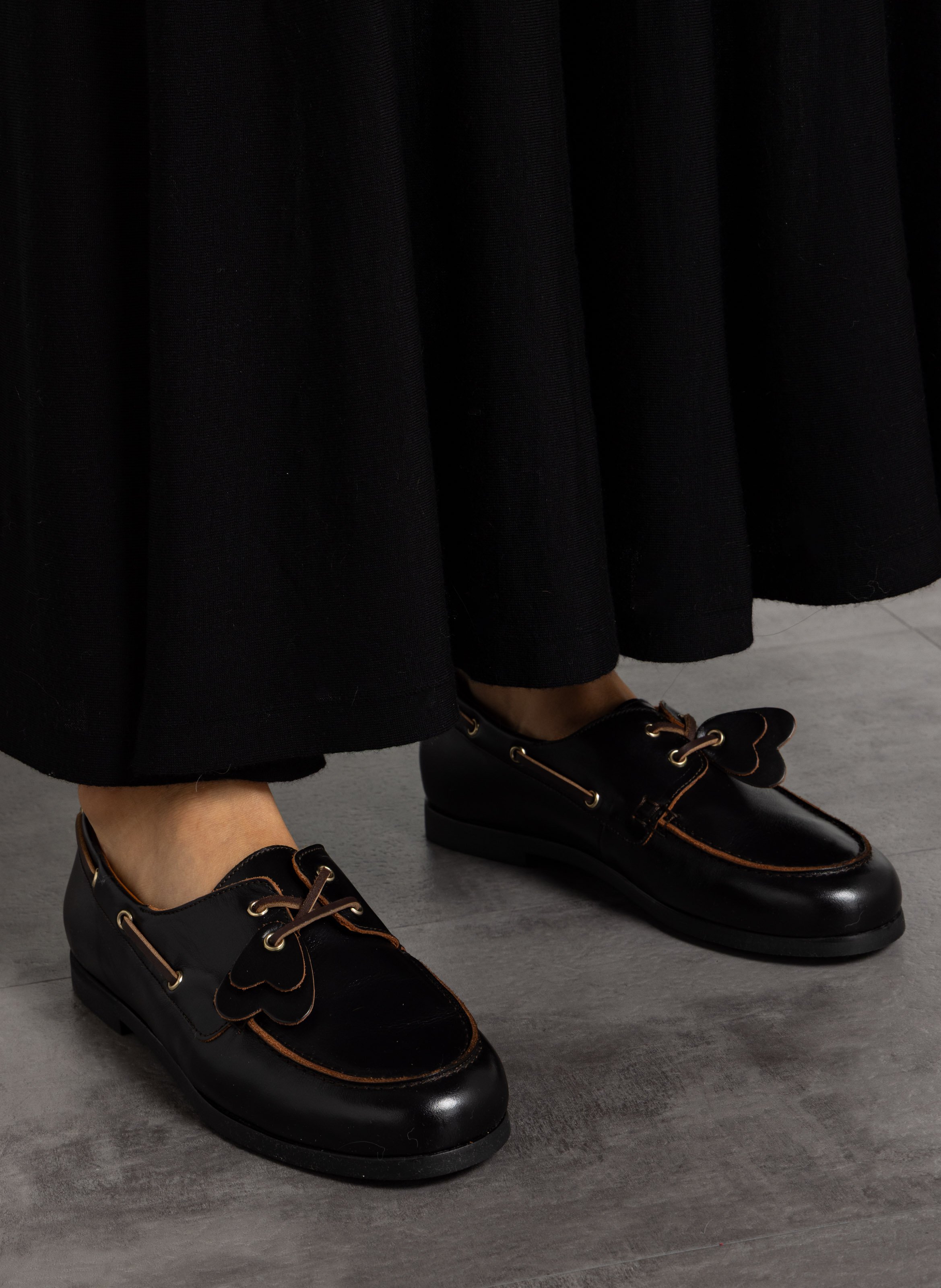 Leren veterschoenen met mocassinontwerp MAISON TOUFET Bruin