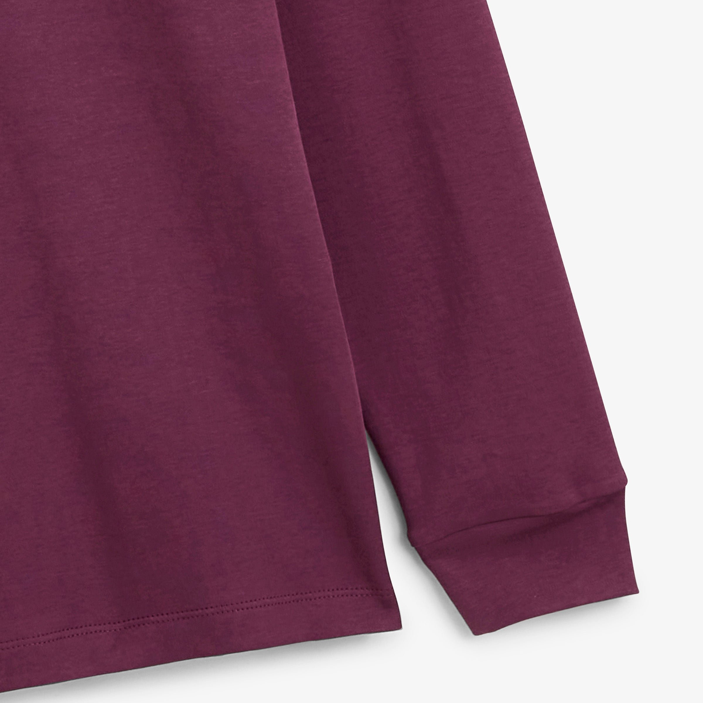 Zip-up long-sleeve polo in vine red interlock cotton SERGE BLANCO Red
