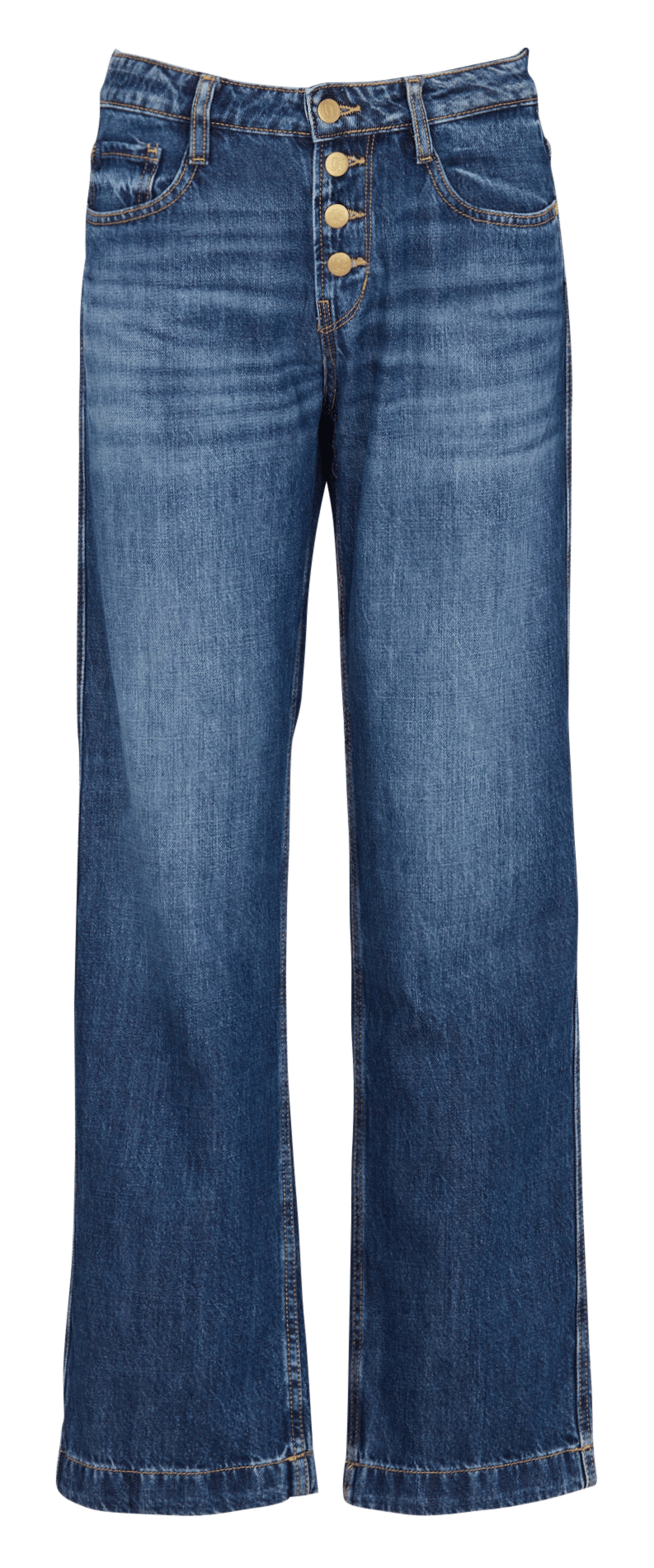 Straight Cut Jeans aus Baumwoll-Mix LE TEMPS DES CERISES Blau