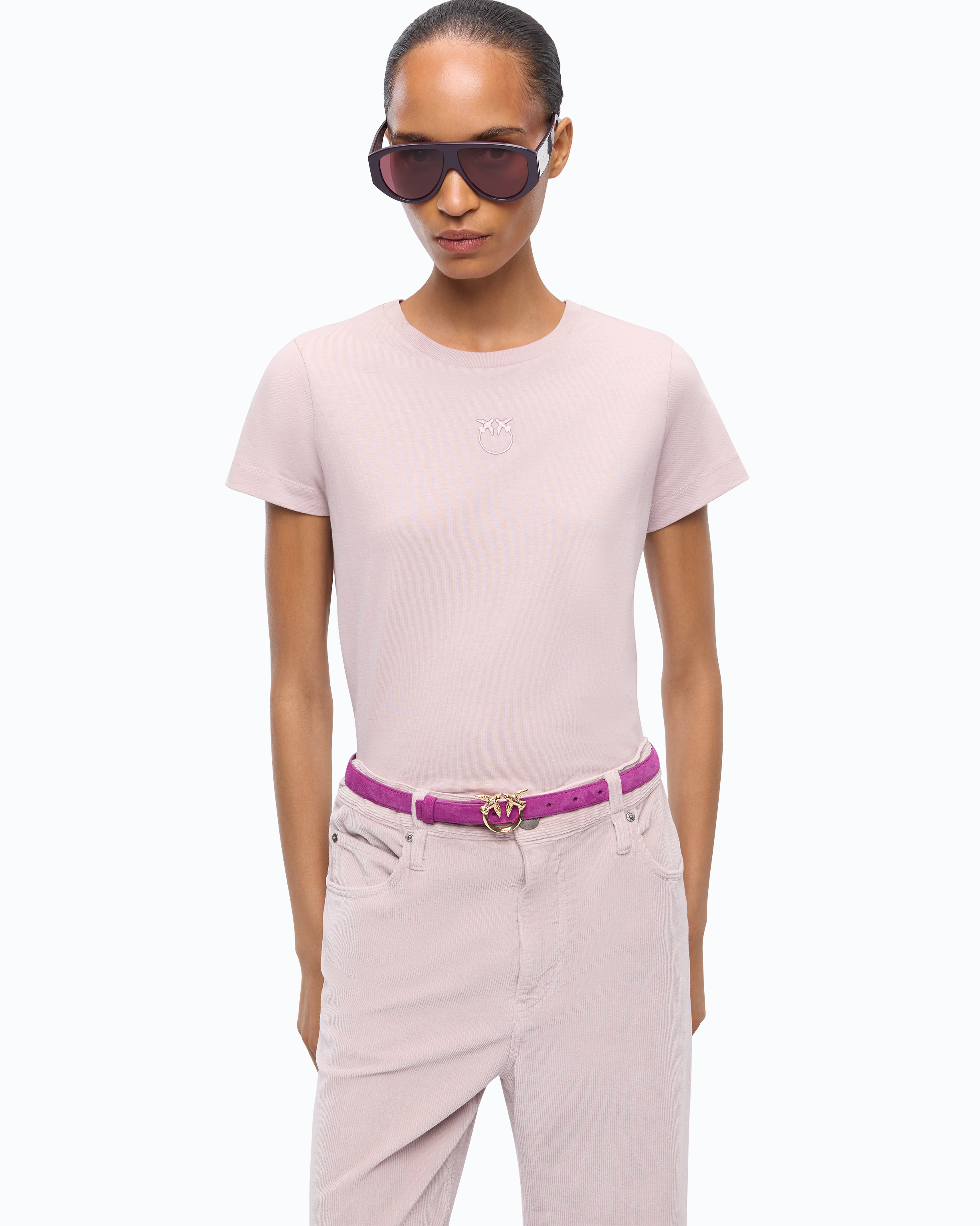 T-shirt à logo love birds PINKO Violet