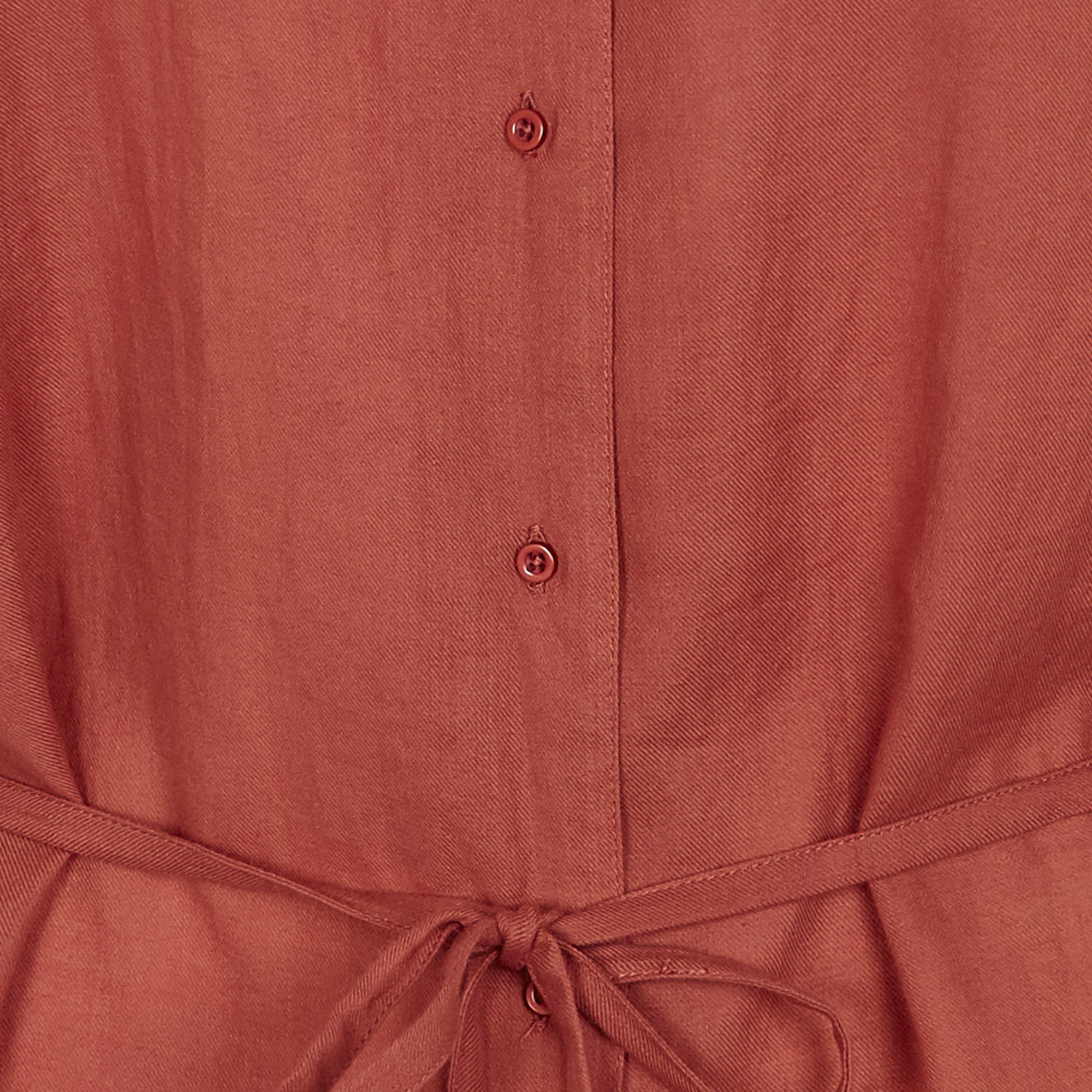 Cotton shirt with narrow belt SWILDENS Pink