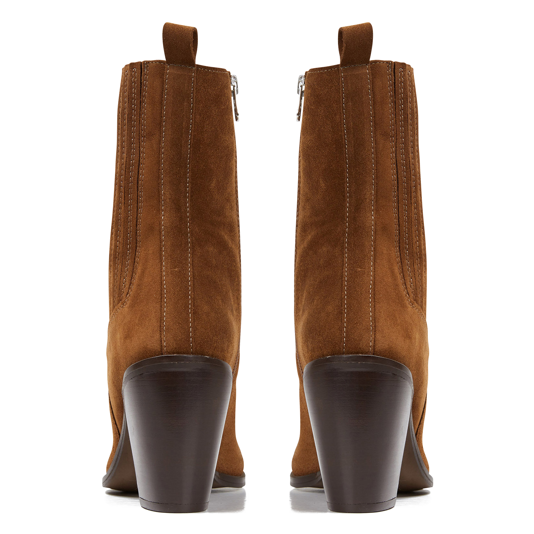Pointed-toe leather calf boots JONAK Brown