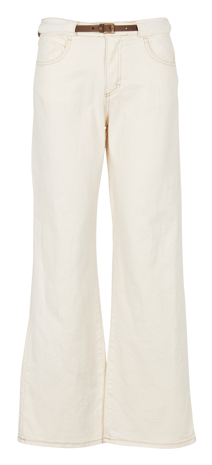 Rechte jeans | katoenblend PLEASE Beige