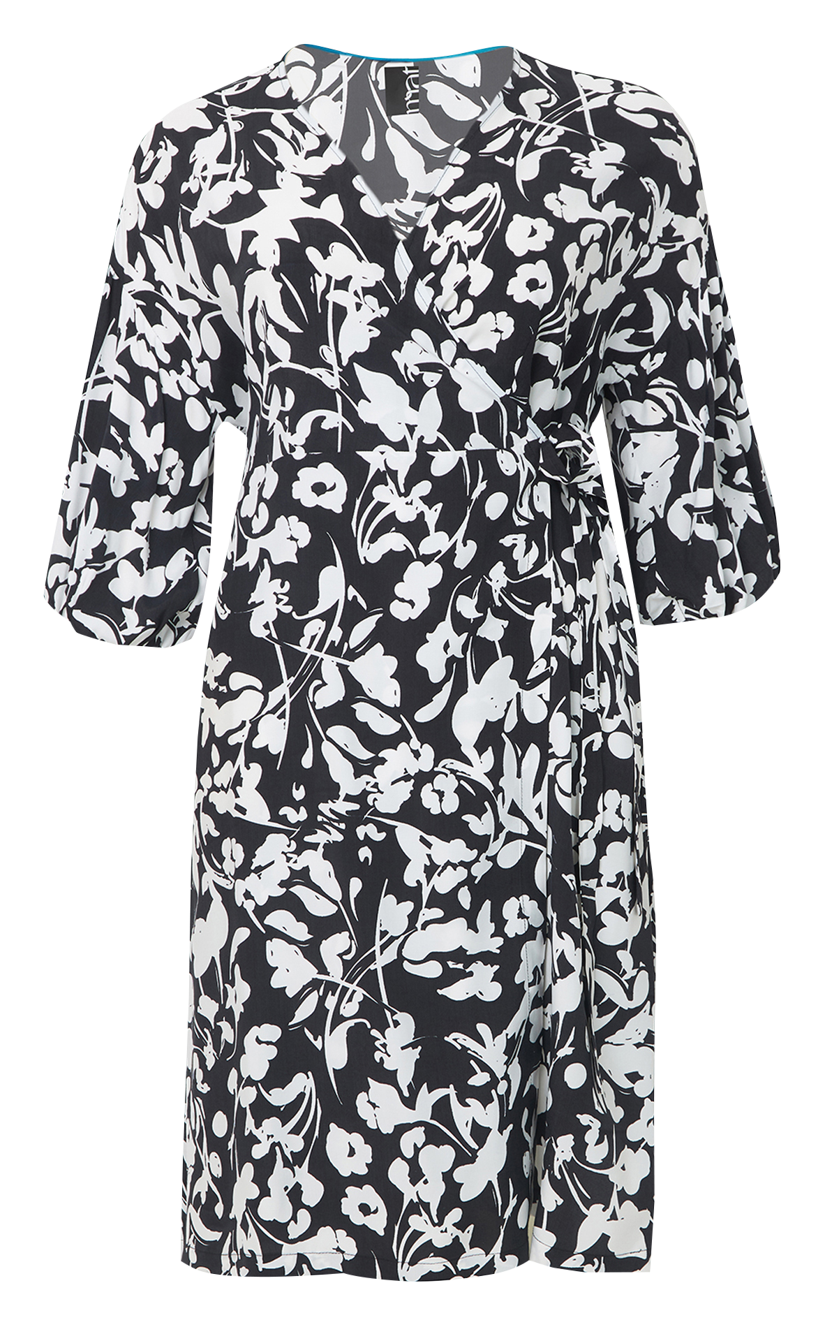 Halflange jurk met V-hals en bloemenprint MAT FASHION Veelkleurig