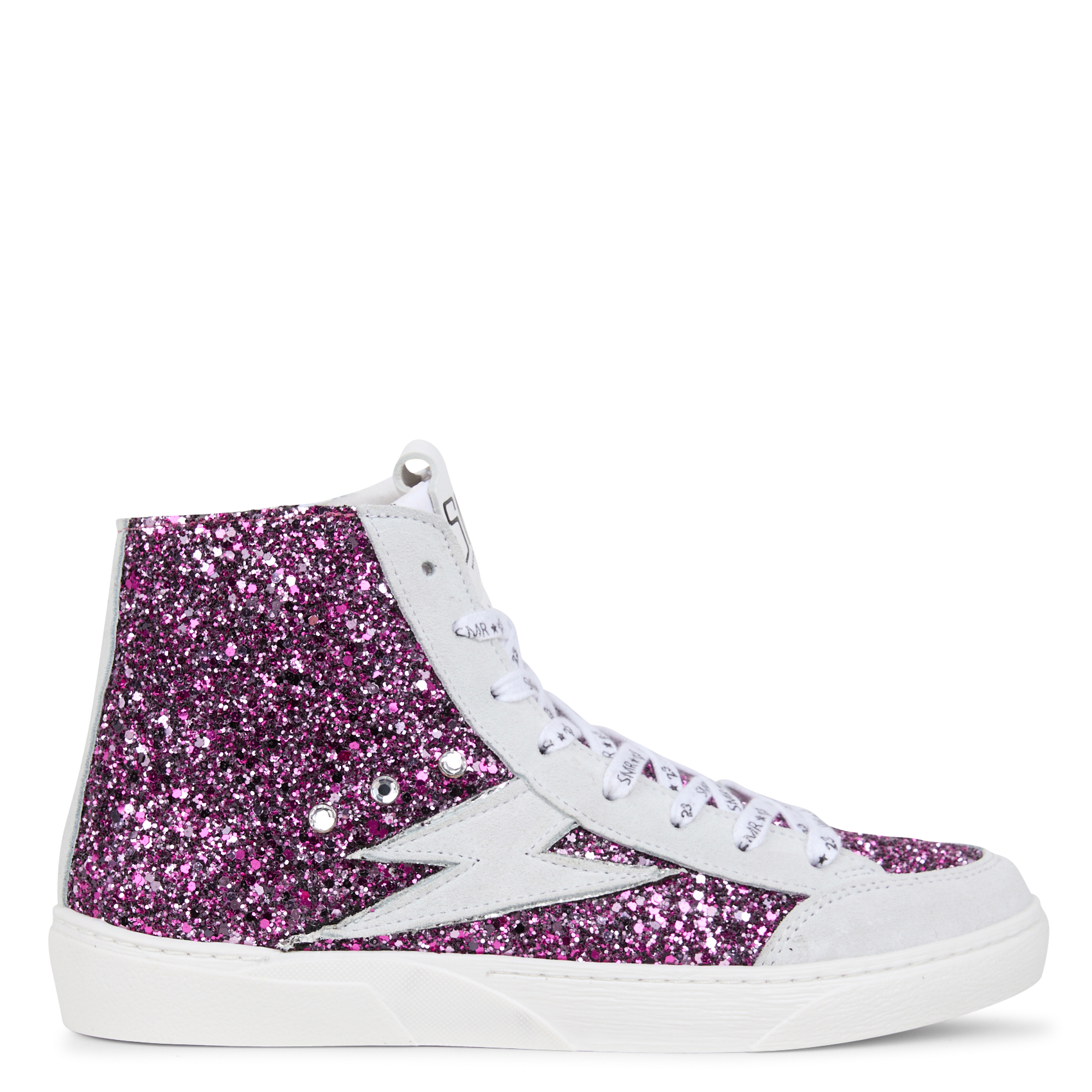 Baskets montantes en cuir à paillettes  SEMERDJIAN - SMR Rose