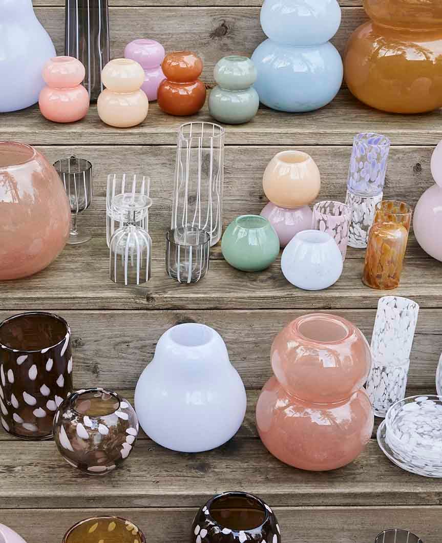 Glass vase OYOY LIVING DESIGN Pink