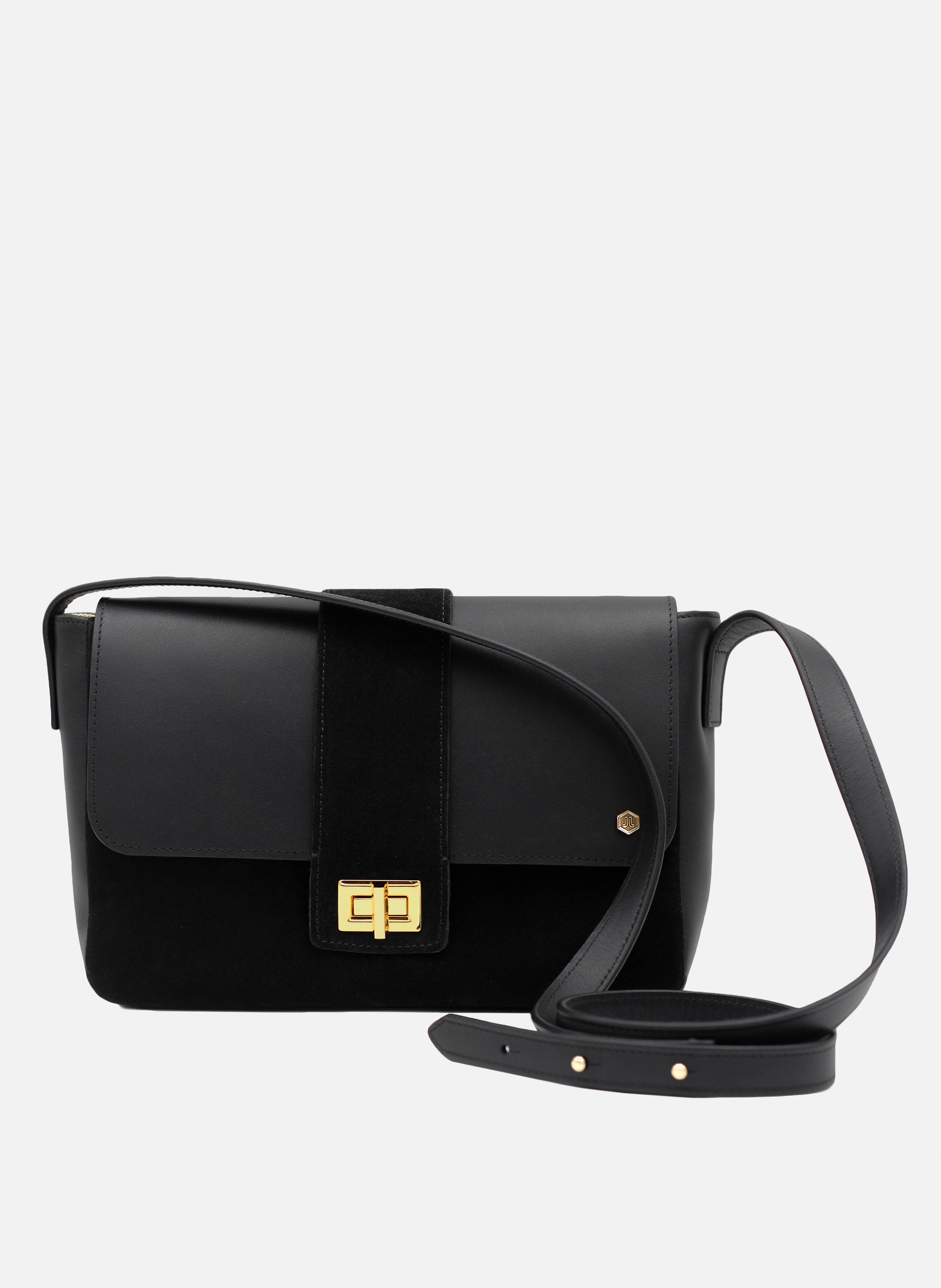 Sac bandoulière cuir JULES & JENN Noir