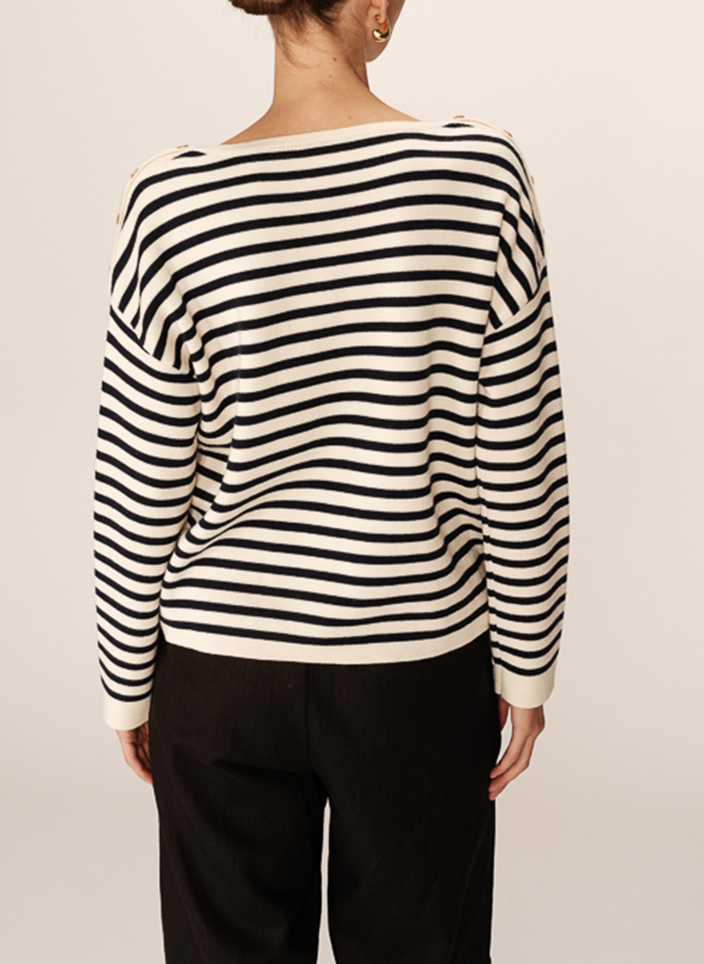 Oversized sailor sweater GRACE ET MILA White
