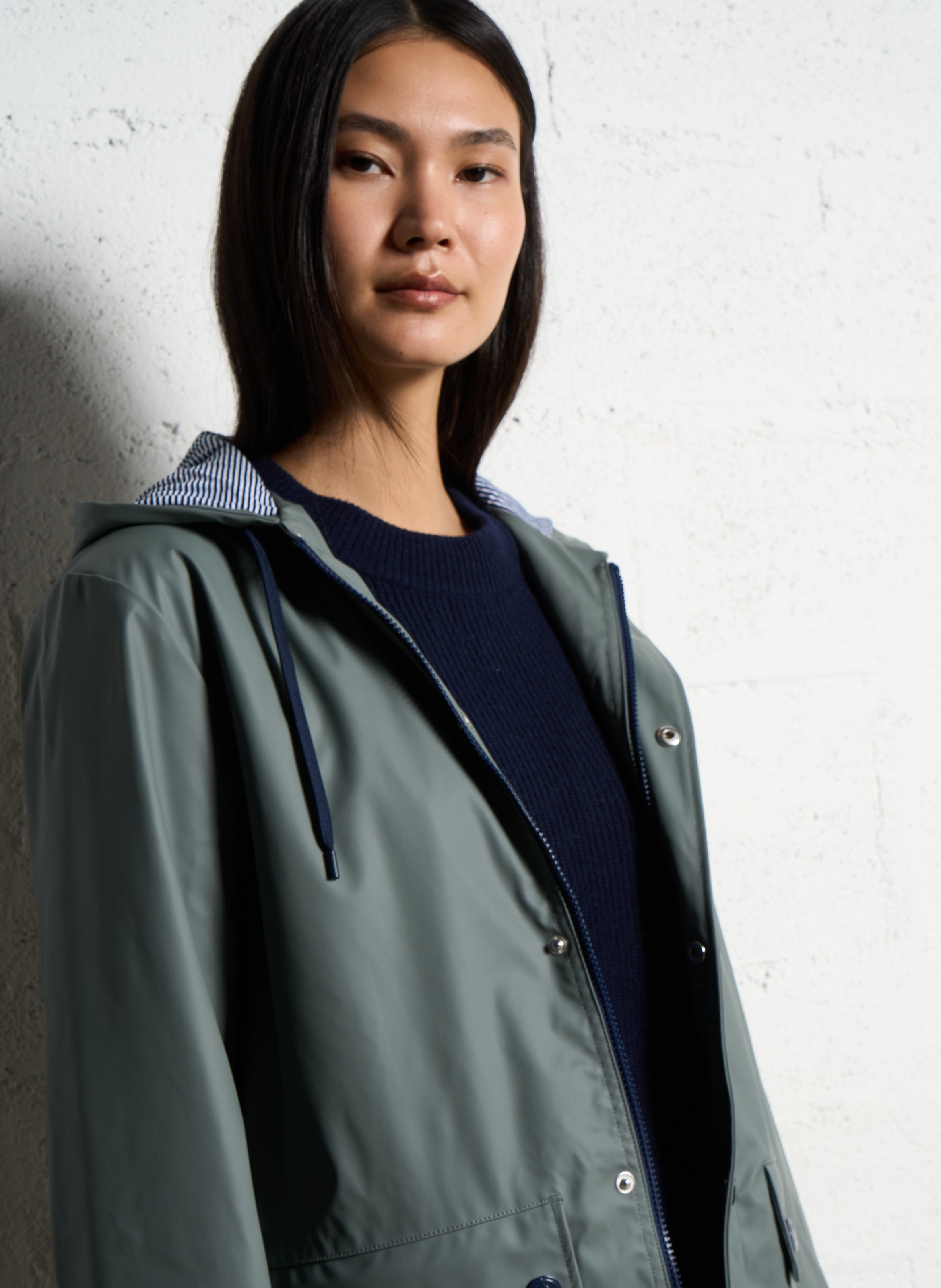 Regenjacke mit Kapuze Grun