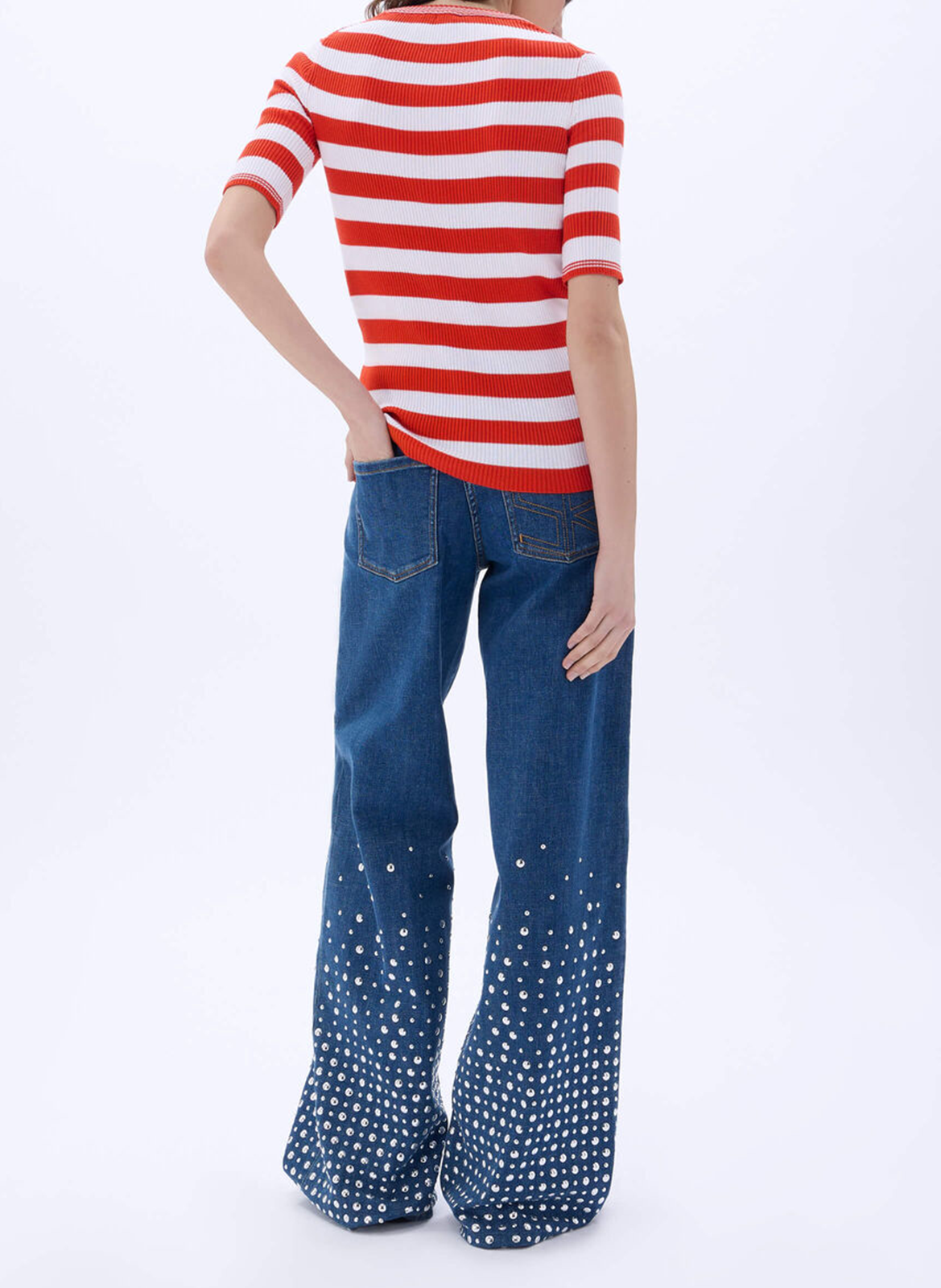 Fitted striped cotton sweater SONIA RYKIEL Multicolored