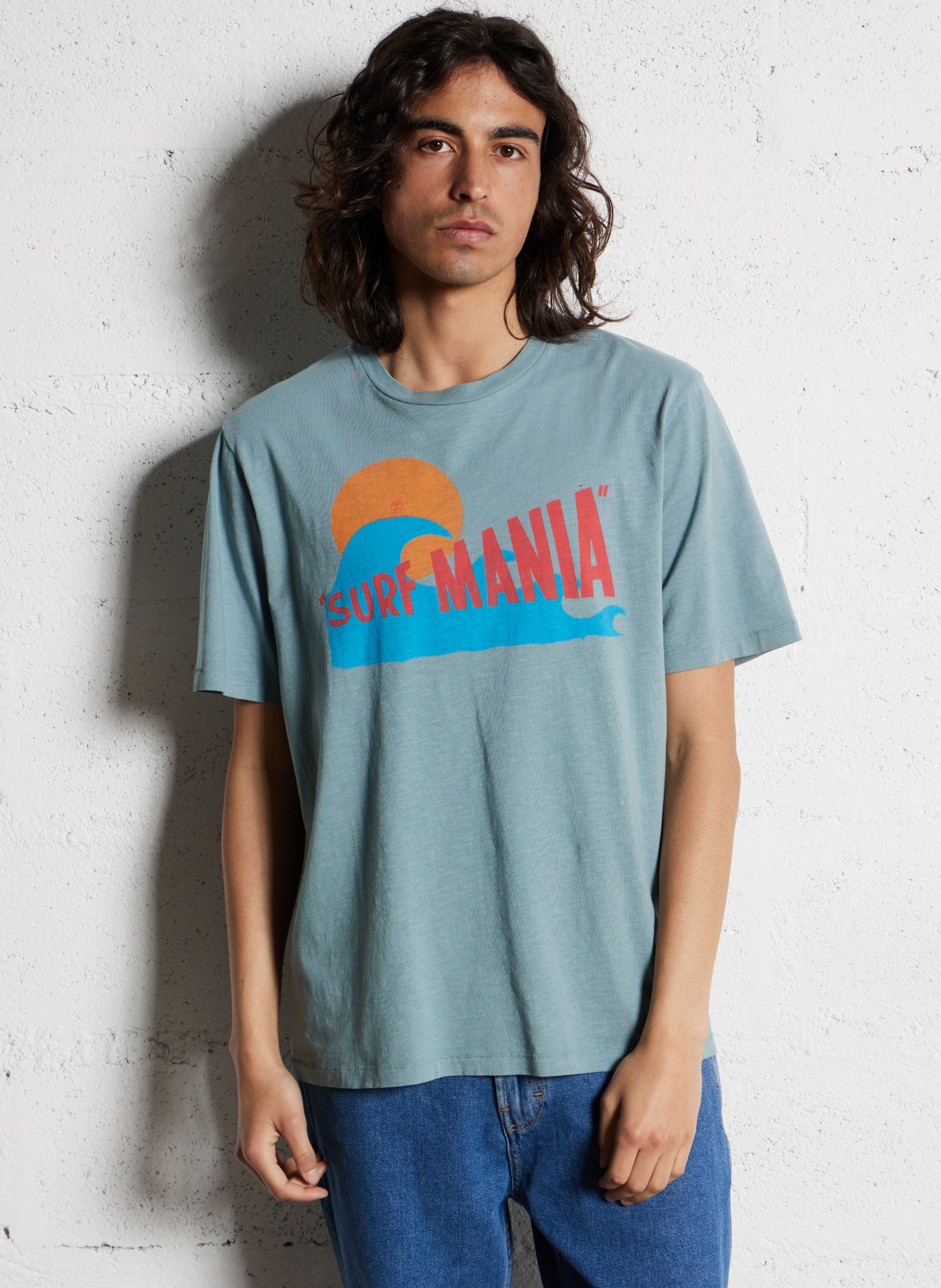 Straight-cut round-neck T-shirt HARTFORD Green