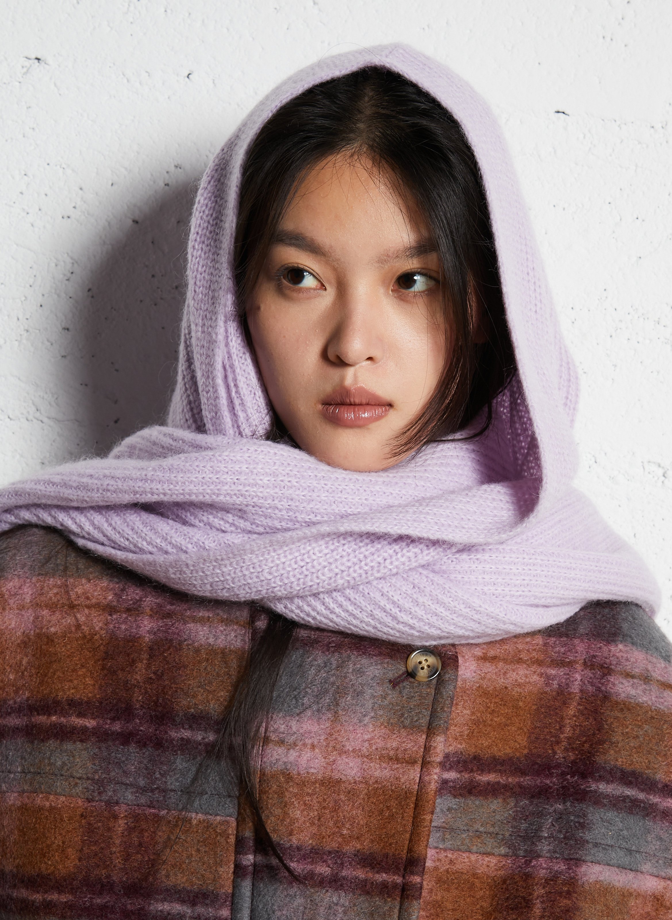 Hooded scarf LOUISE MISHA Purple