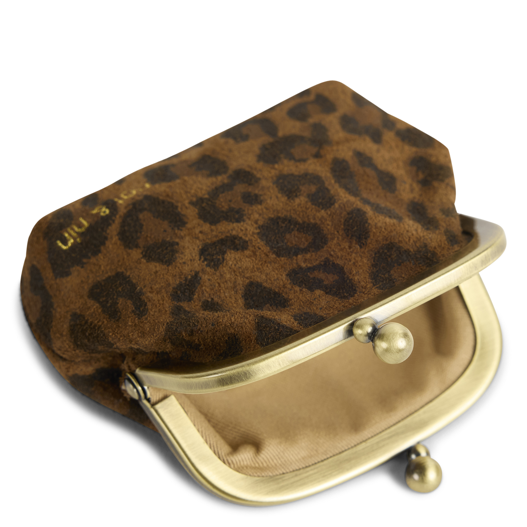 Porte-monnaie en cuir NAT & NIN Marron