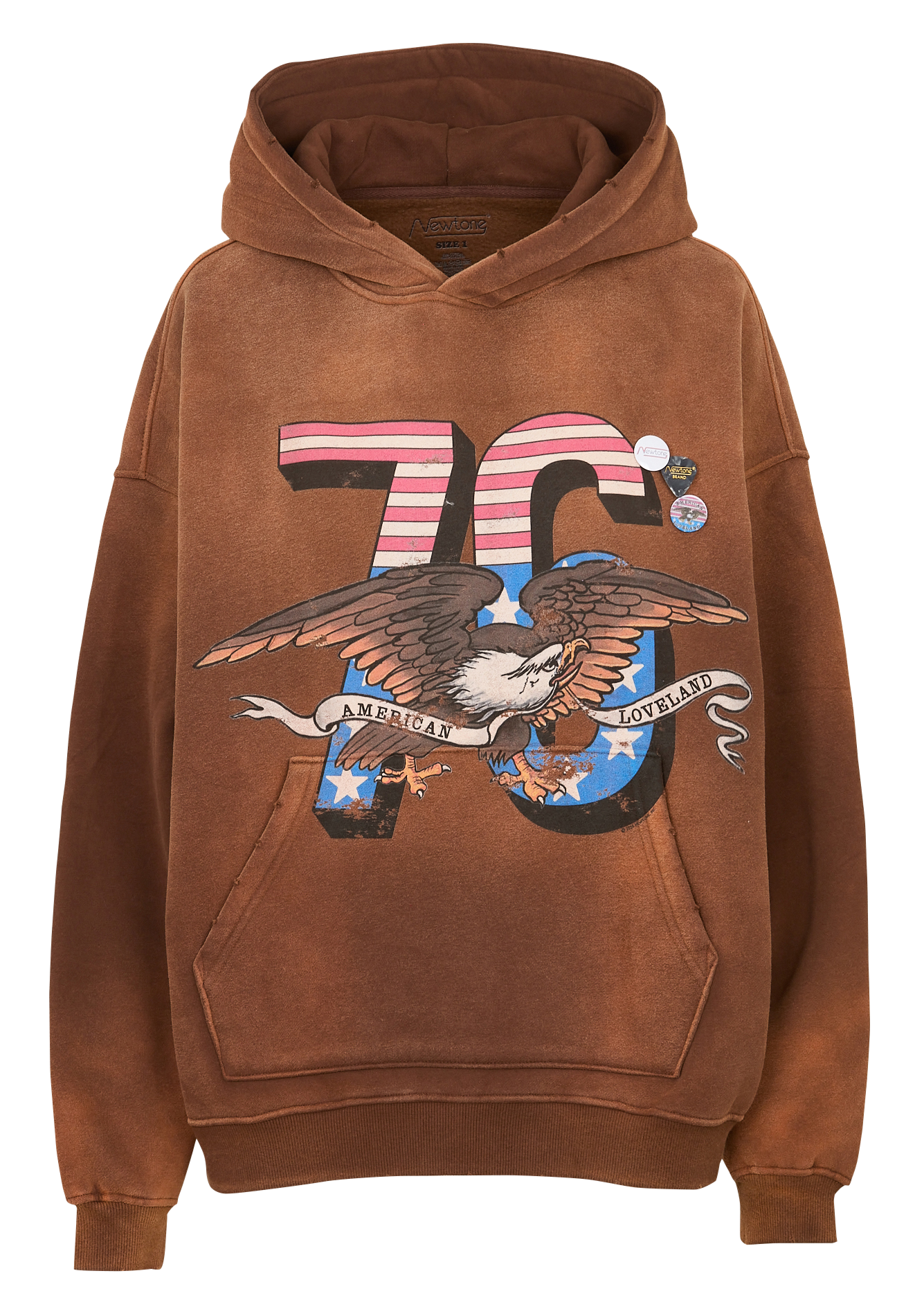 Cotton-mix round-neck sweatshirt NEWTONE Brown