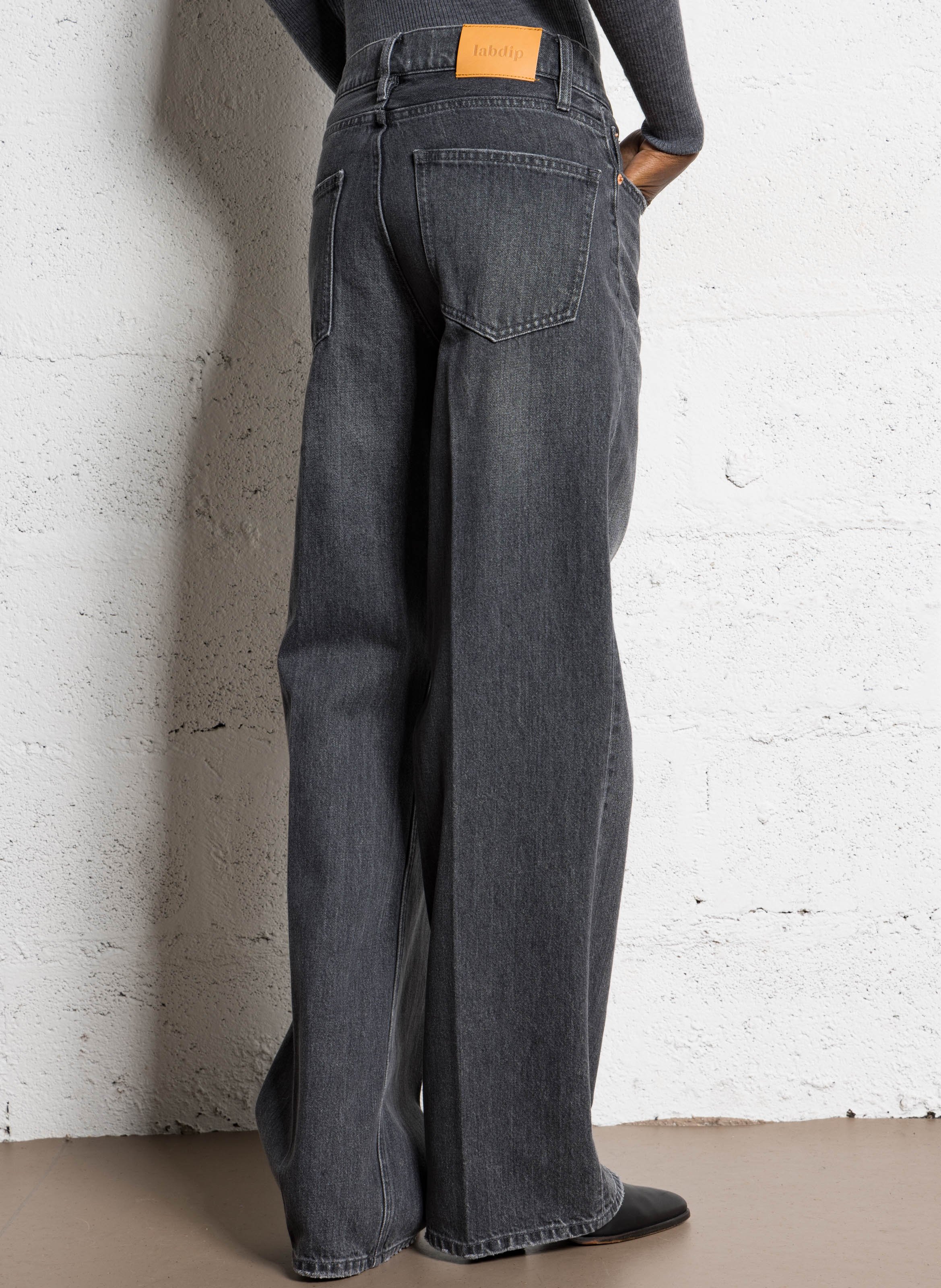 Katoenen jeans met rechte pijp LAB DIP Blauw