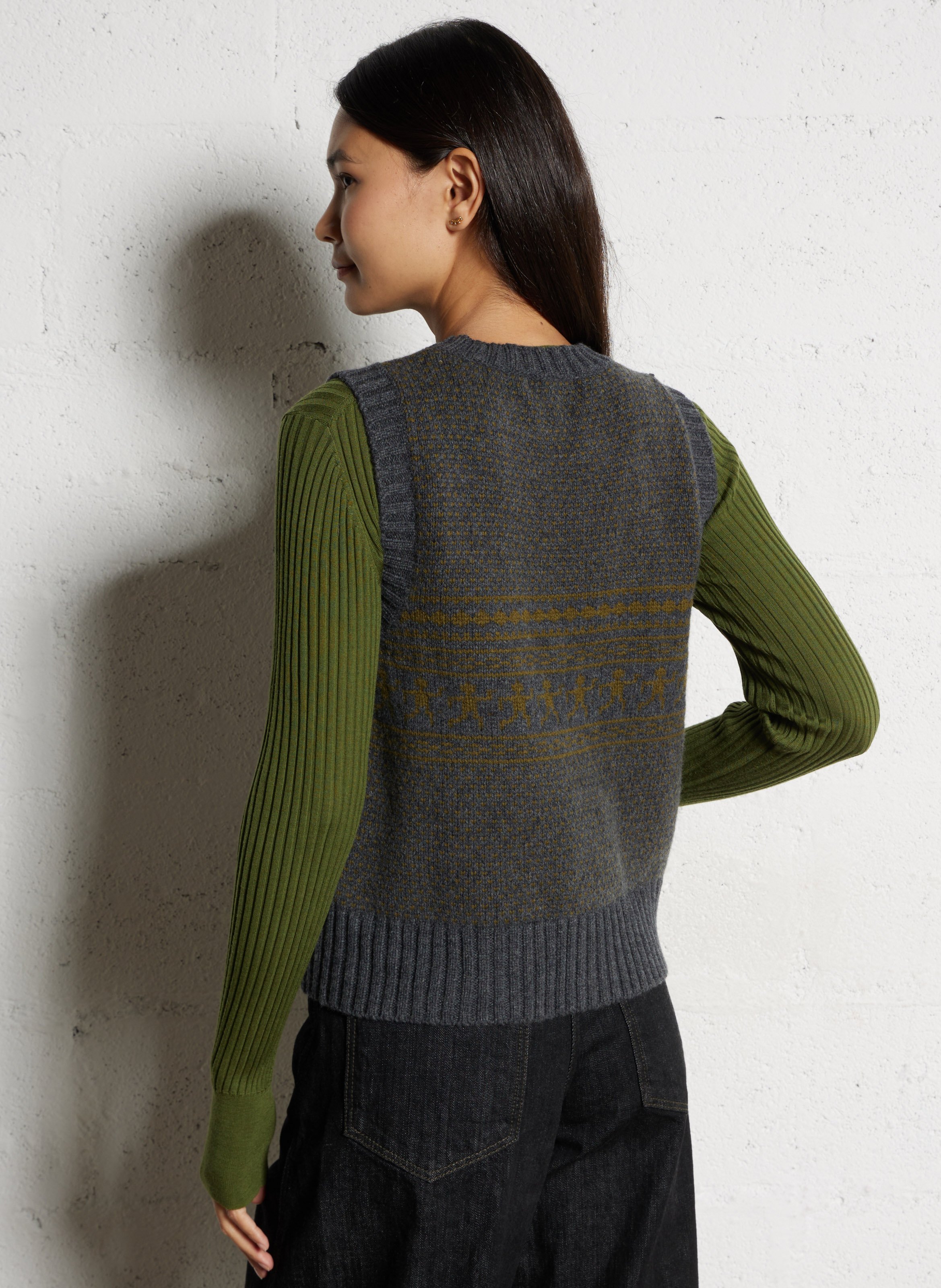 Rechte, wollen trui SOEUR Veelkleurig