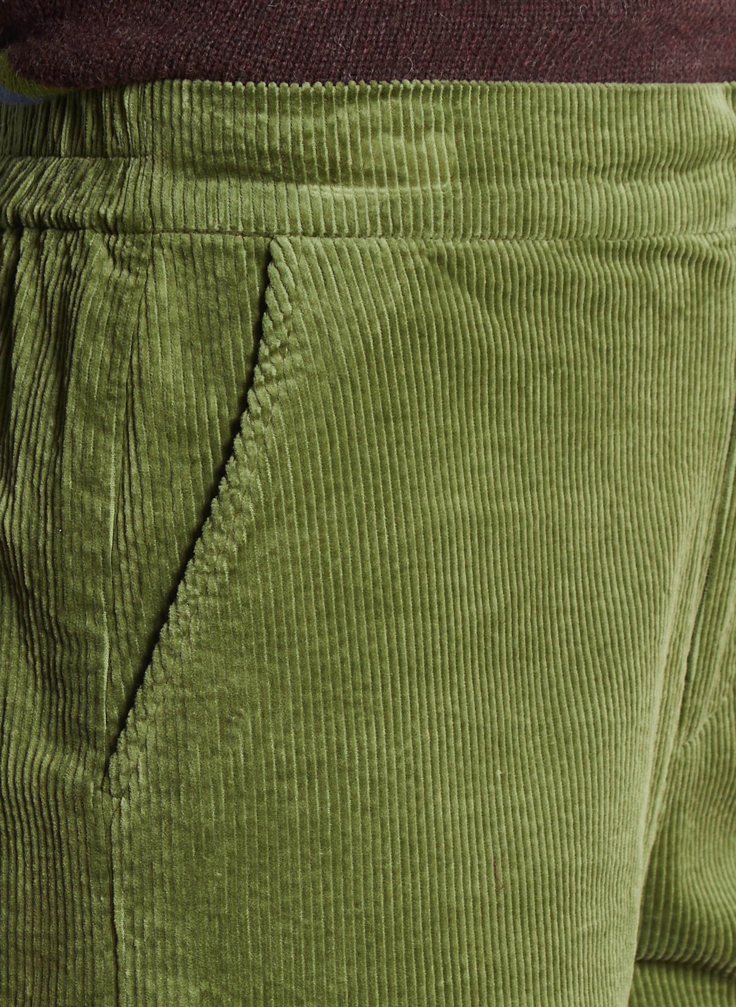 Pantalon large en coton mélangé NICE THINGS Kaki