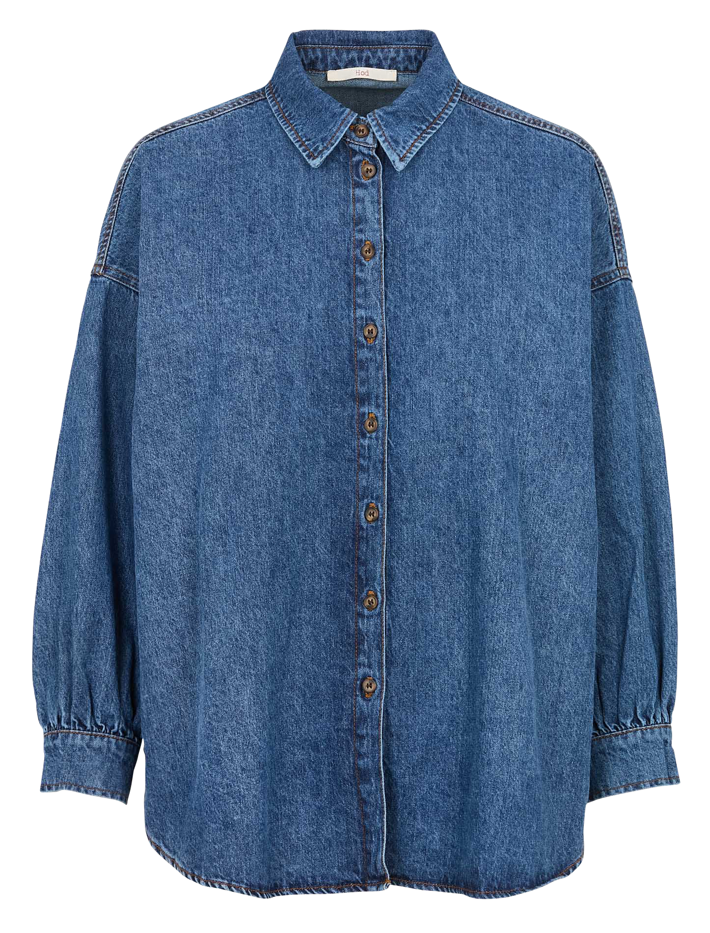 Chemise col classique en denim HOD PARIS Bleu