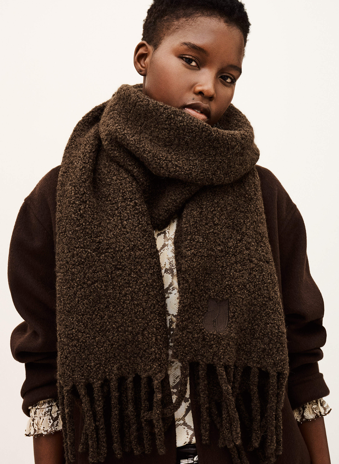 Echarpe en laine mélangée BA&SH