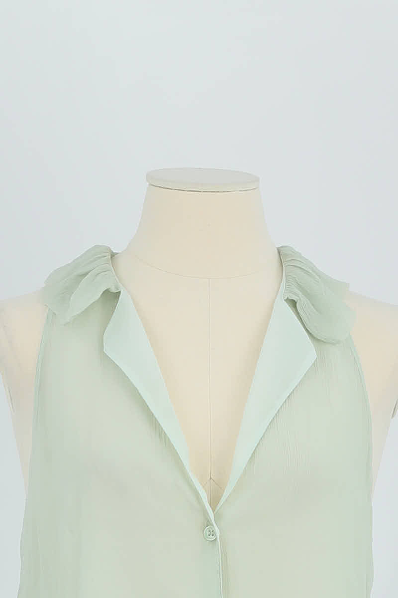 Azawood sleeveless top ARMANI - SECONDE MAIN Green