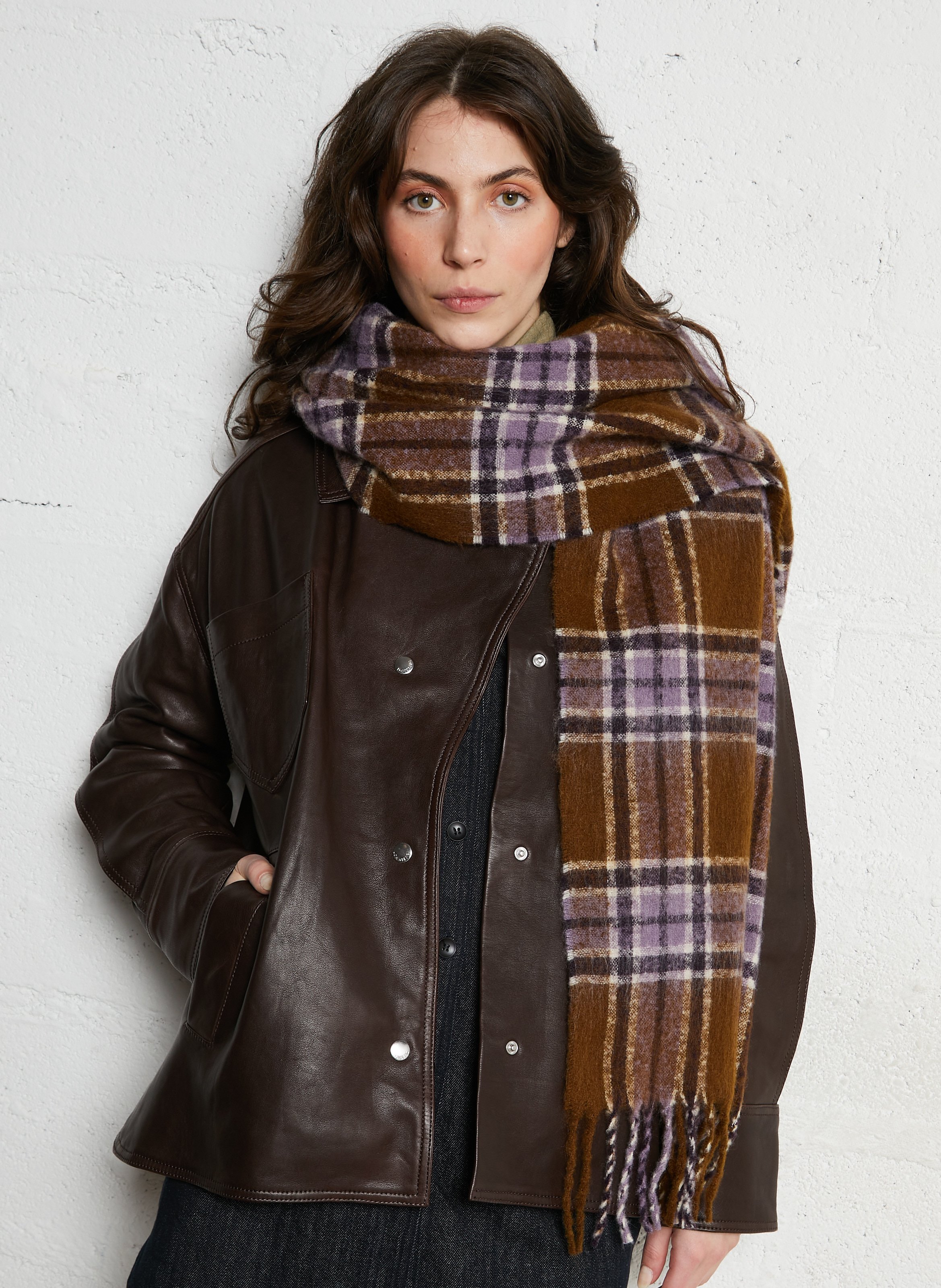 Tartan scarf MAISON 123 Brown