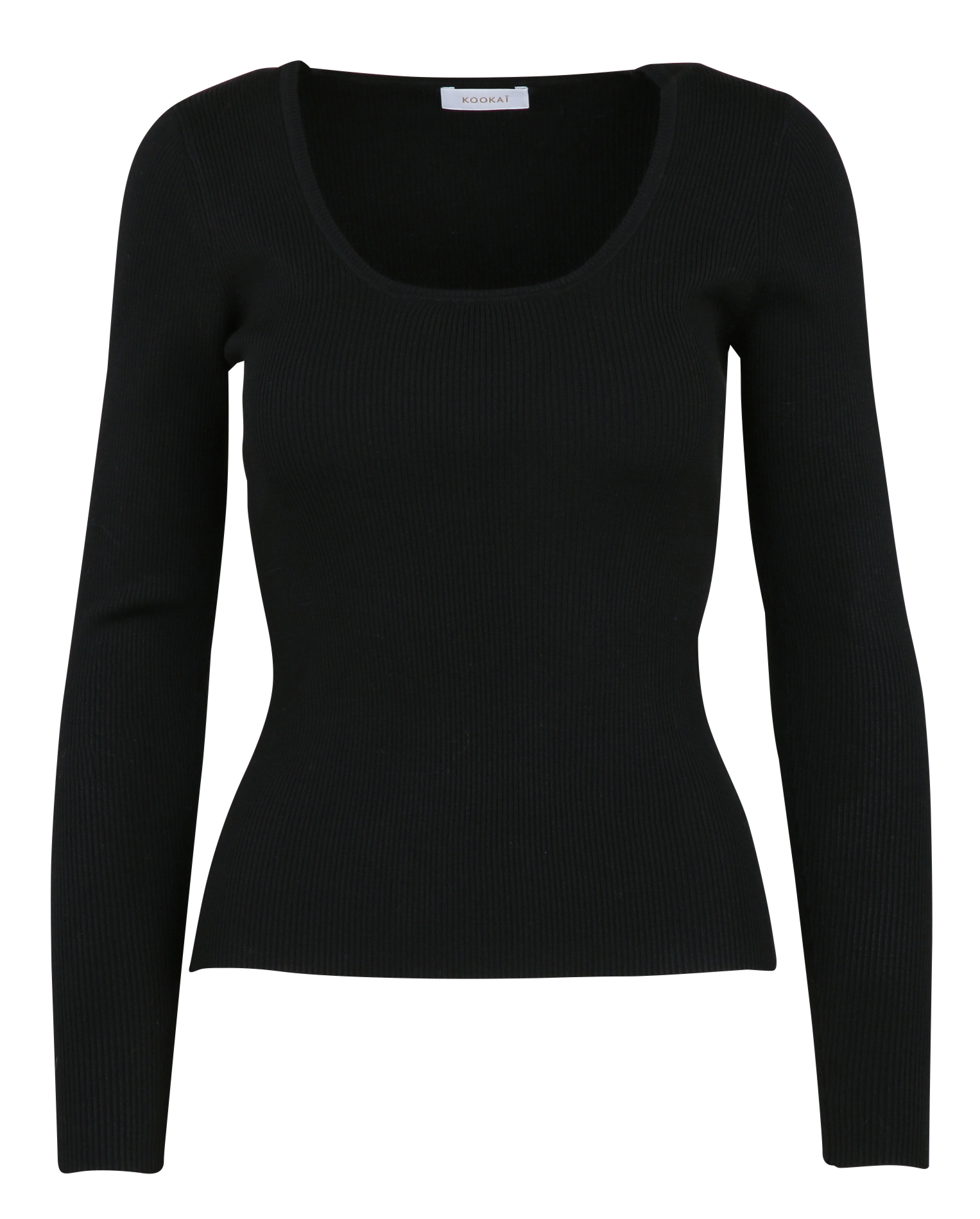 Kurzärmliger Pullover mit Rundhalsausschnitt KOOKAI Schwarz