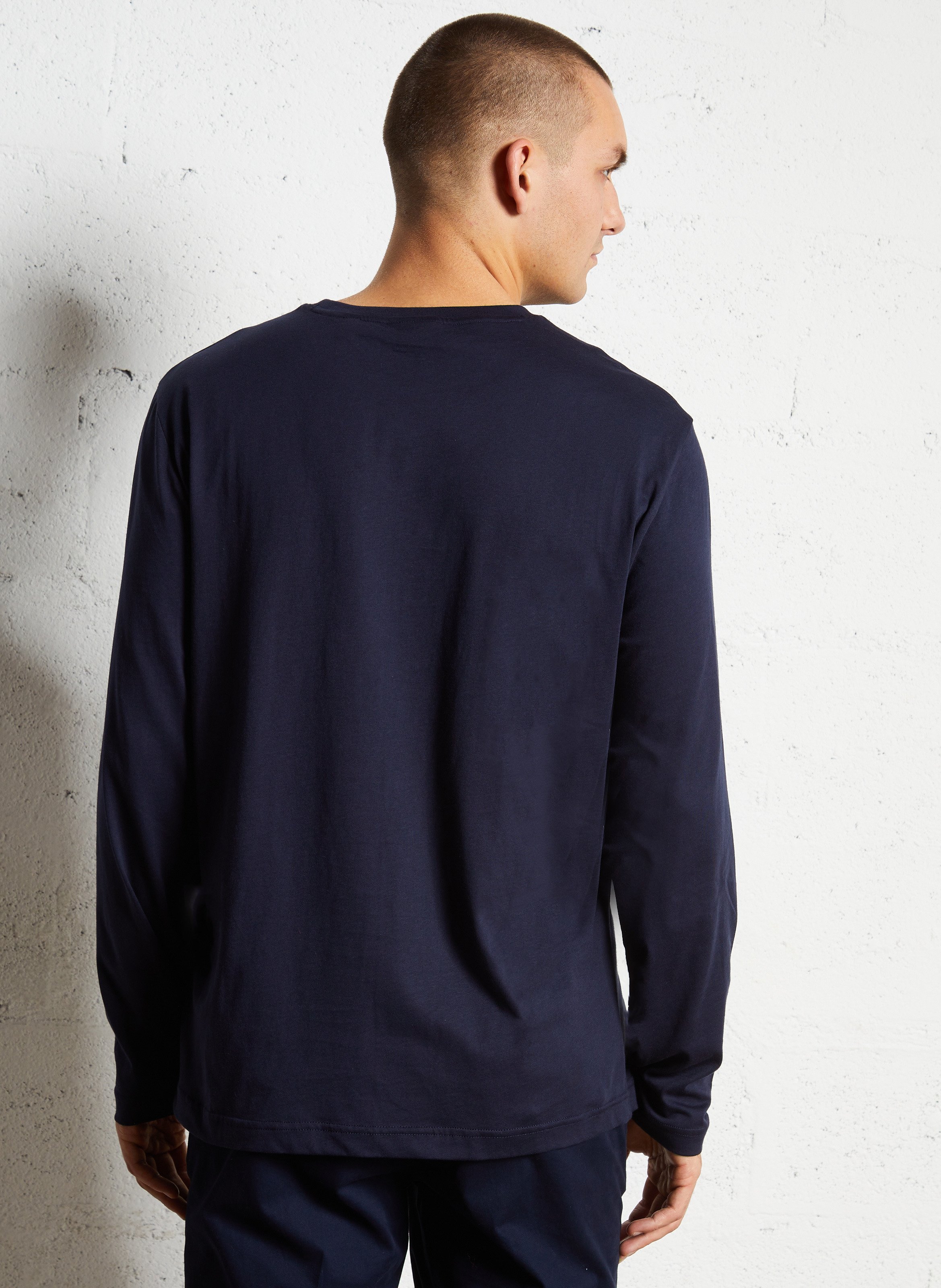 Regular-fit round-neck cotton T-shirt GANT Blue