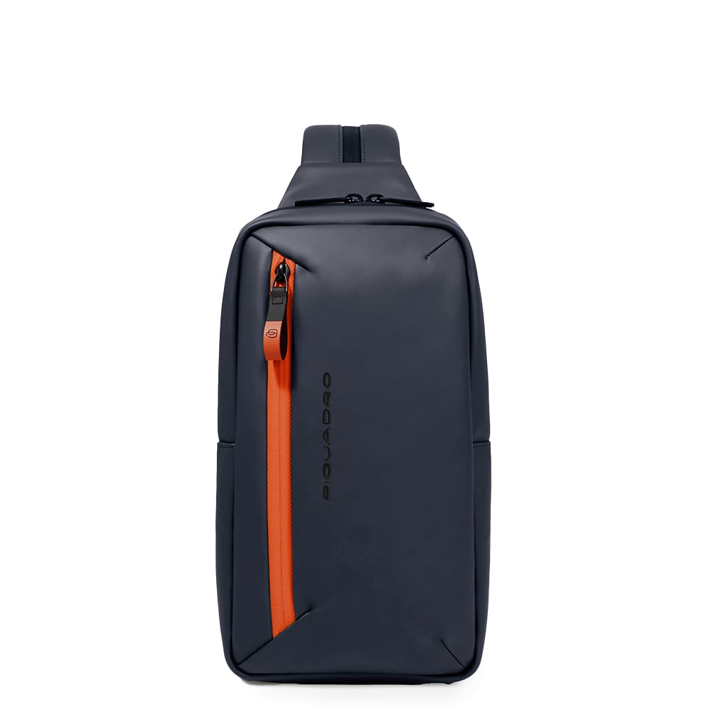 Chest bag for iPad® mini with RFID protection and pocket for Piquadro smart tracker PIQUADRO