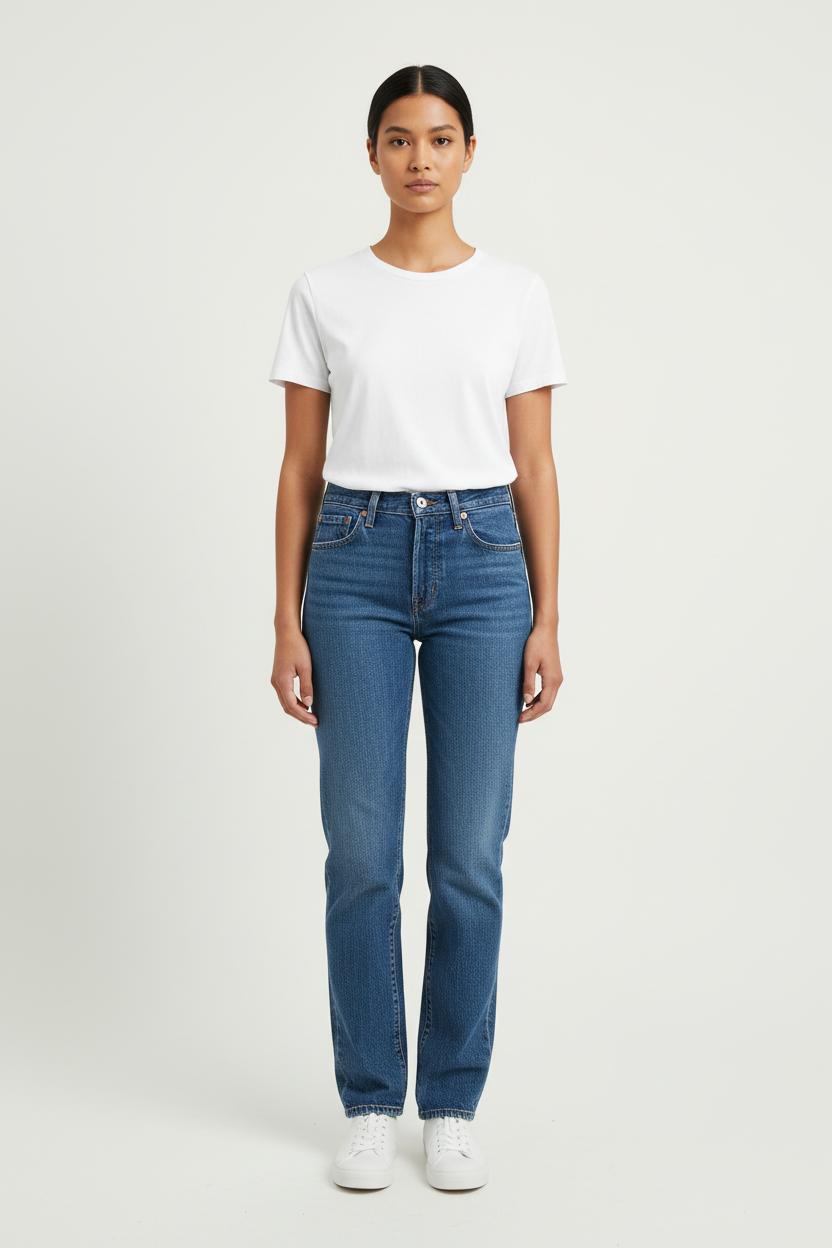 Cropped slim jeans with studs LEVI'S - Seconde main Blue