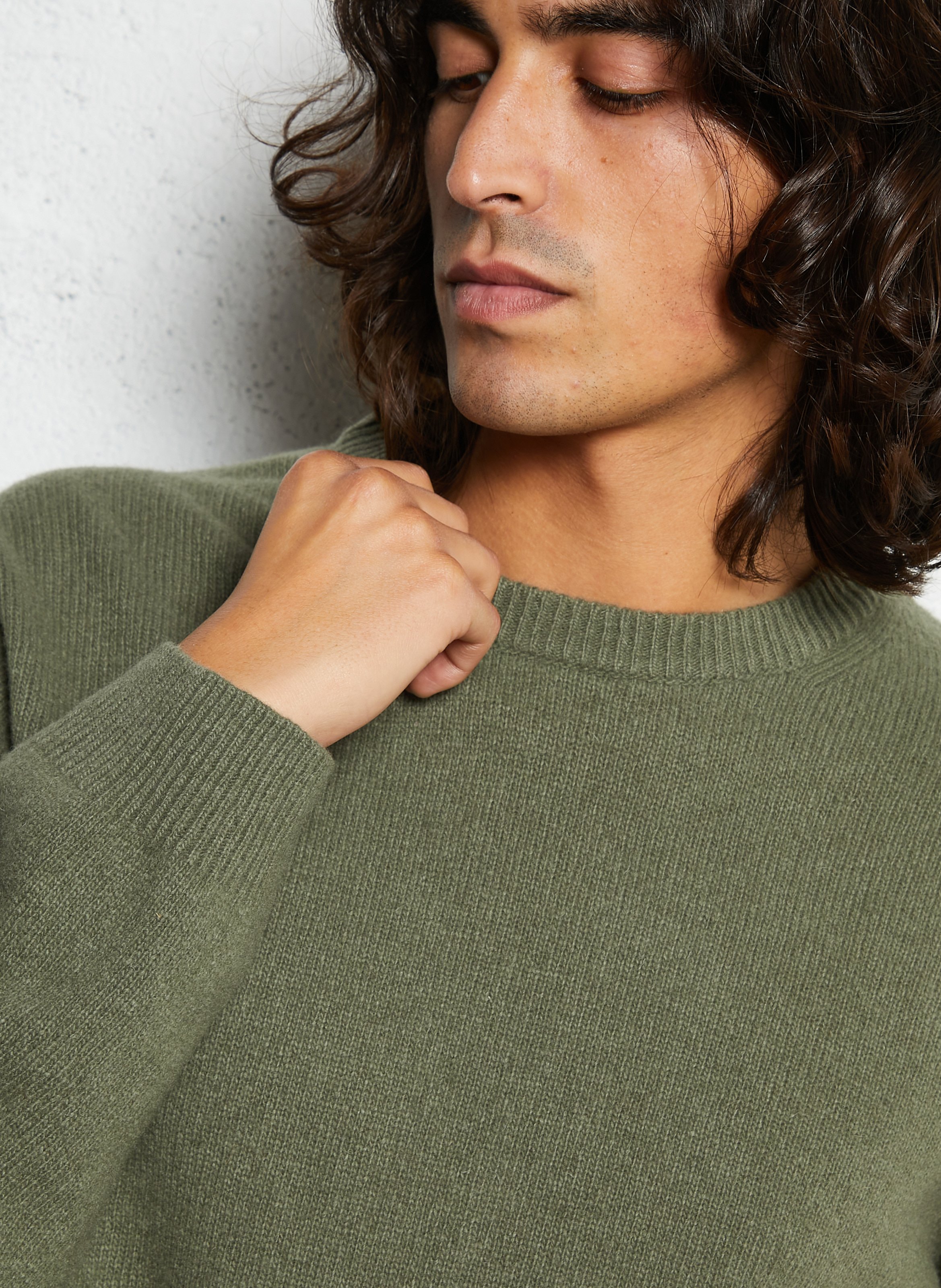 Alpaca wool sweater CASUAL FRIDAY Khaki
