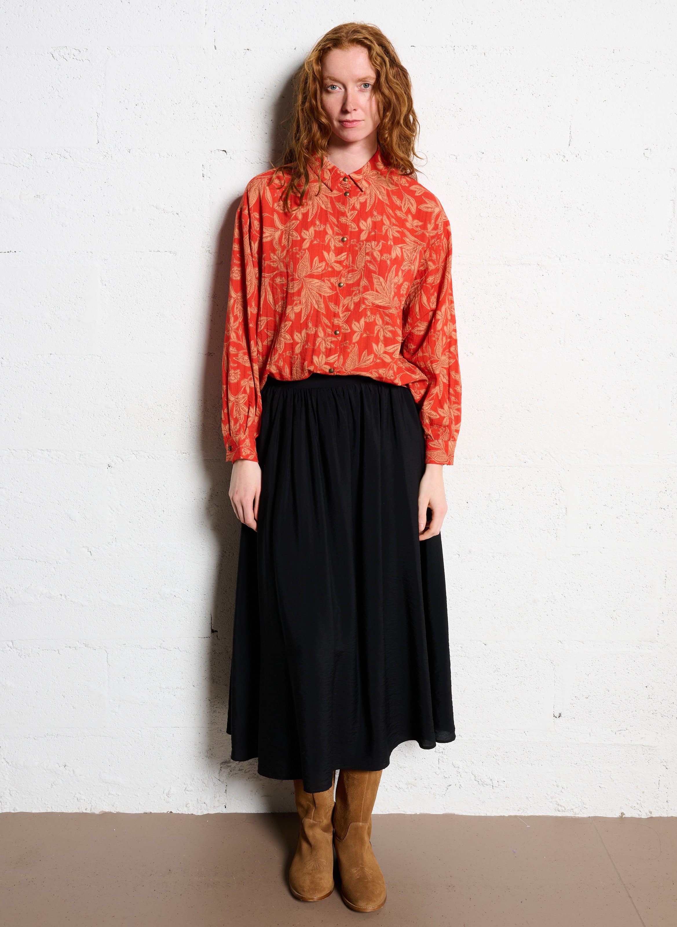 Gestreept overhemd ONE STEP Oranje