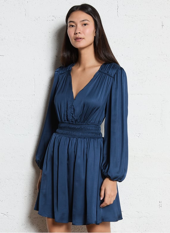 Robes en Satin à Manches Longues | Commande chez Robes en Satin à Manches Longues | Commande chez