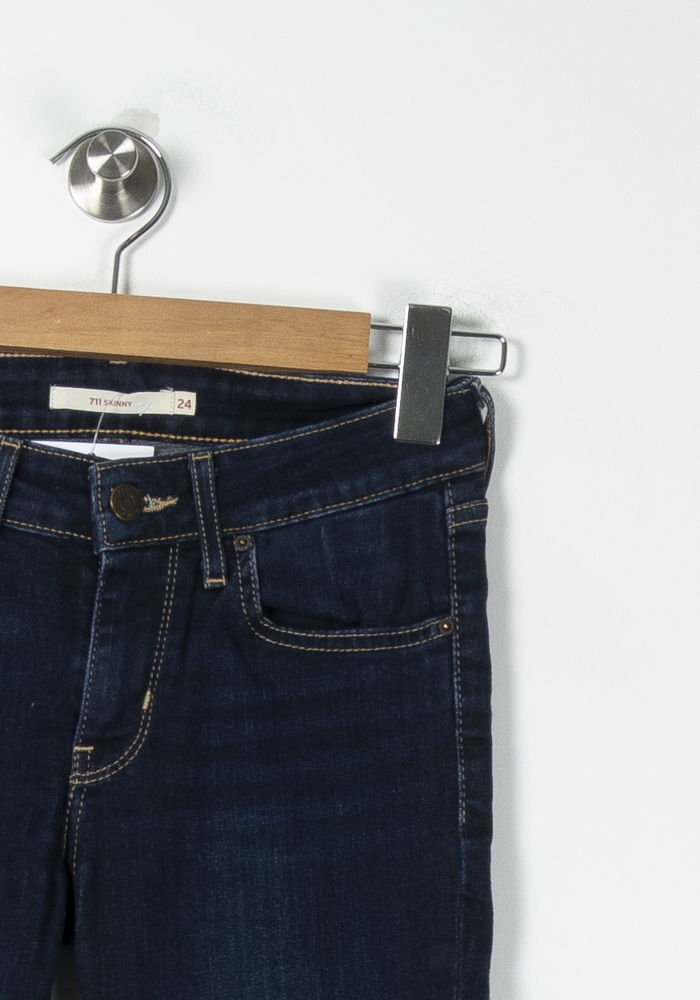 Cropped slim jeans with studs LEVI'S - Seconde main Blue