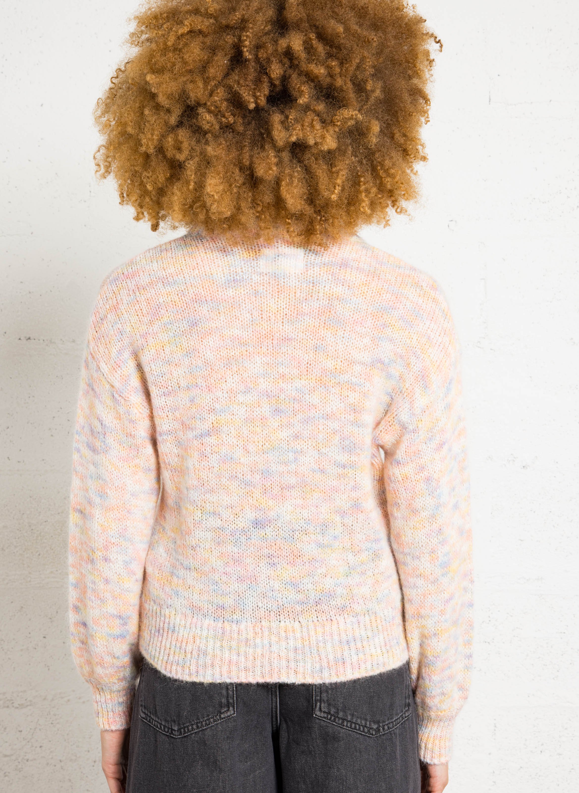 Oversized round-neck wool-blend sweater DES PETITS HAUTS Multicolored