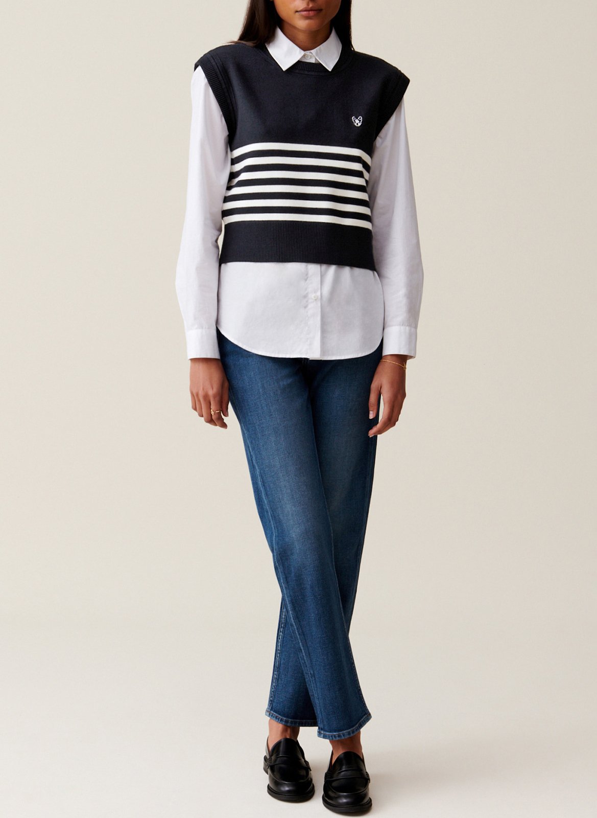 Pull col rond rayé CLAUDIE PIERLOT Multicolore