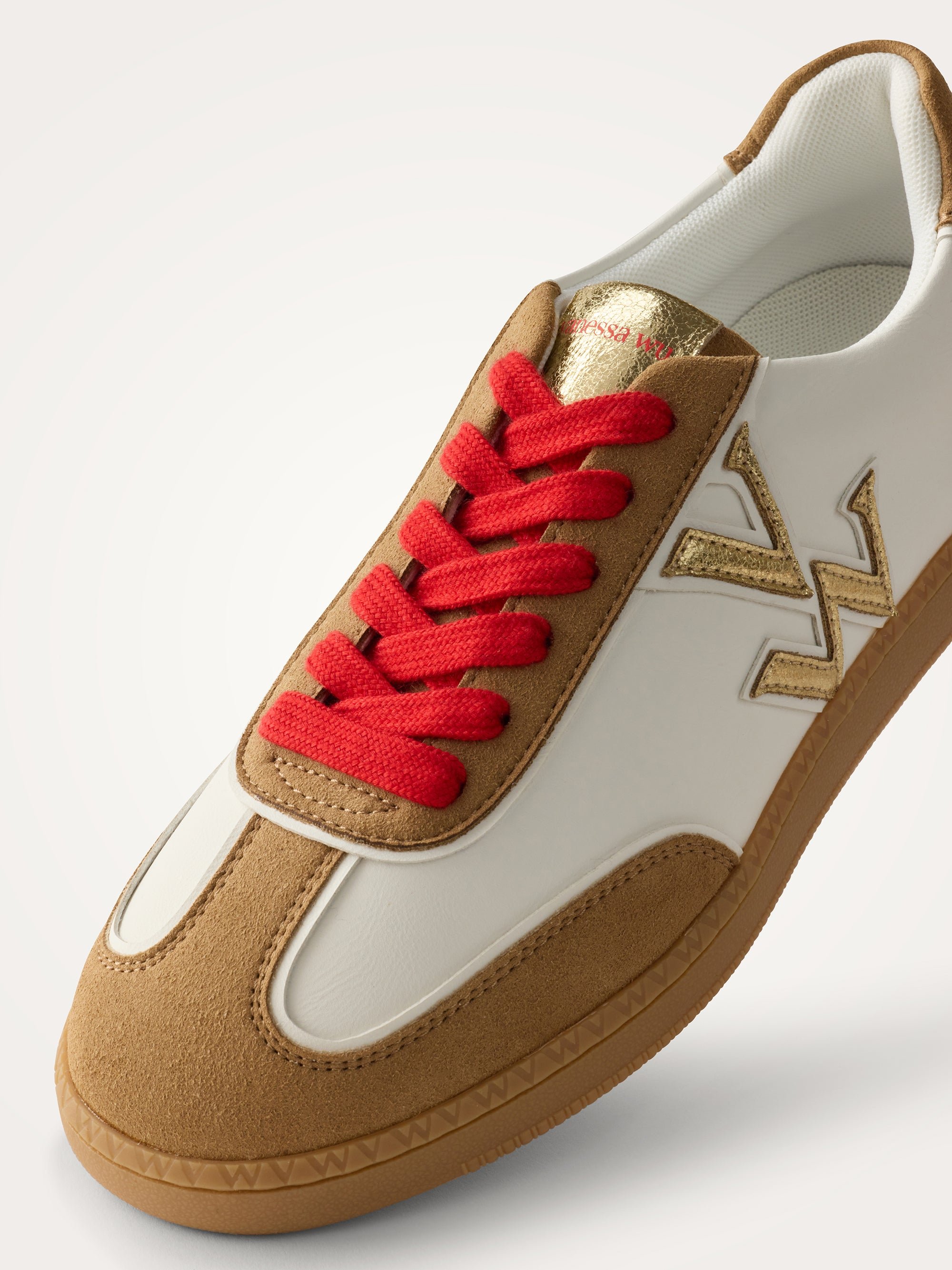 Sneakers with monogram on retro sole VANESSA WU Brown