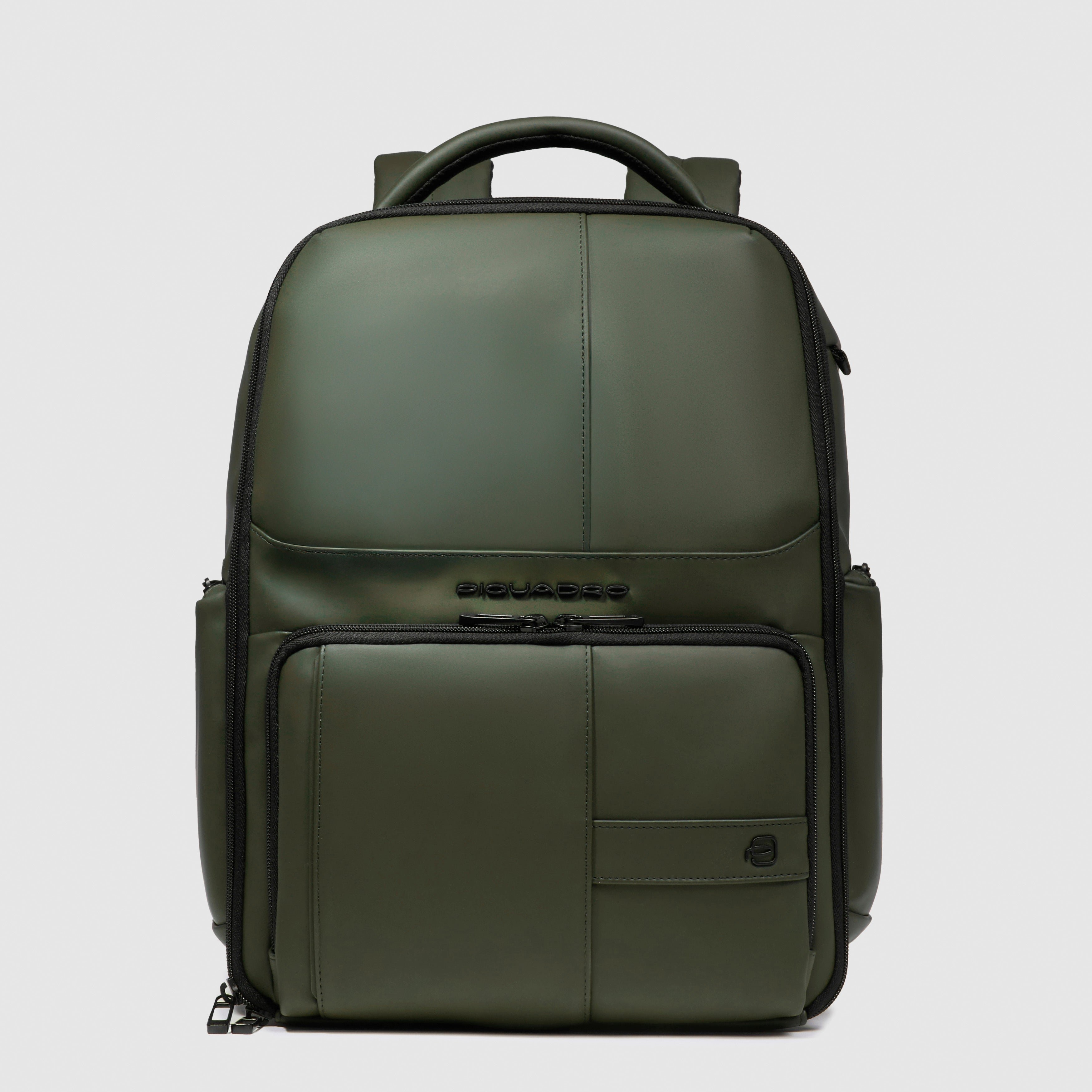 Water-repellent backpack with fast-check opening PIQUADRO Green