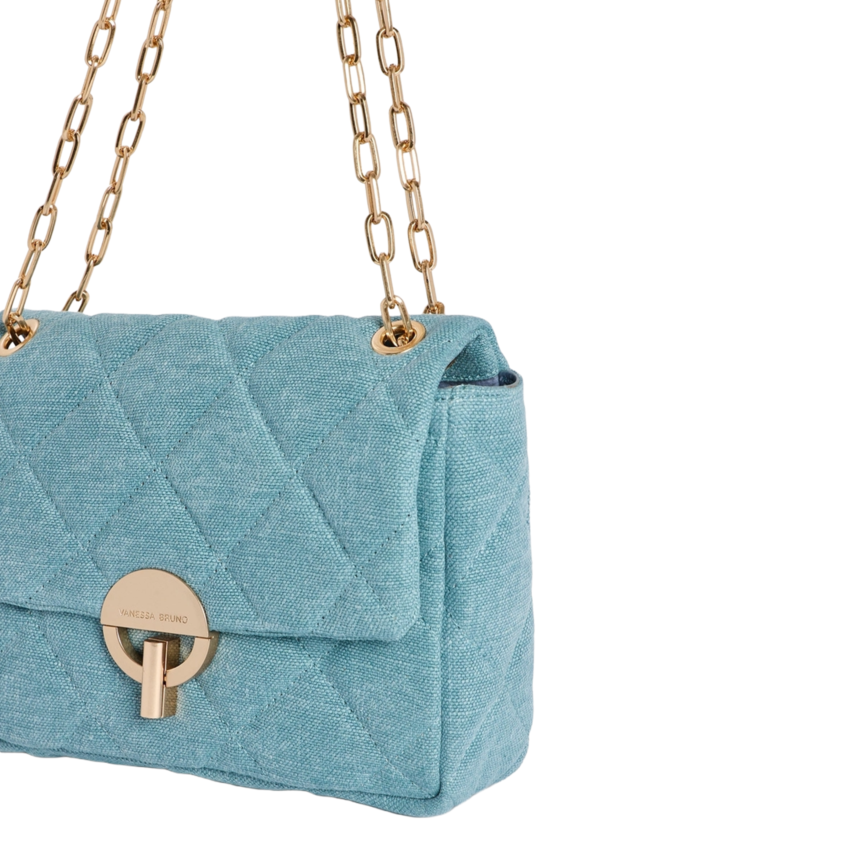 Schoudertas van linnen Blauw