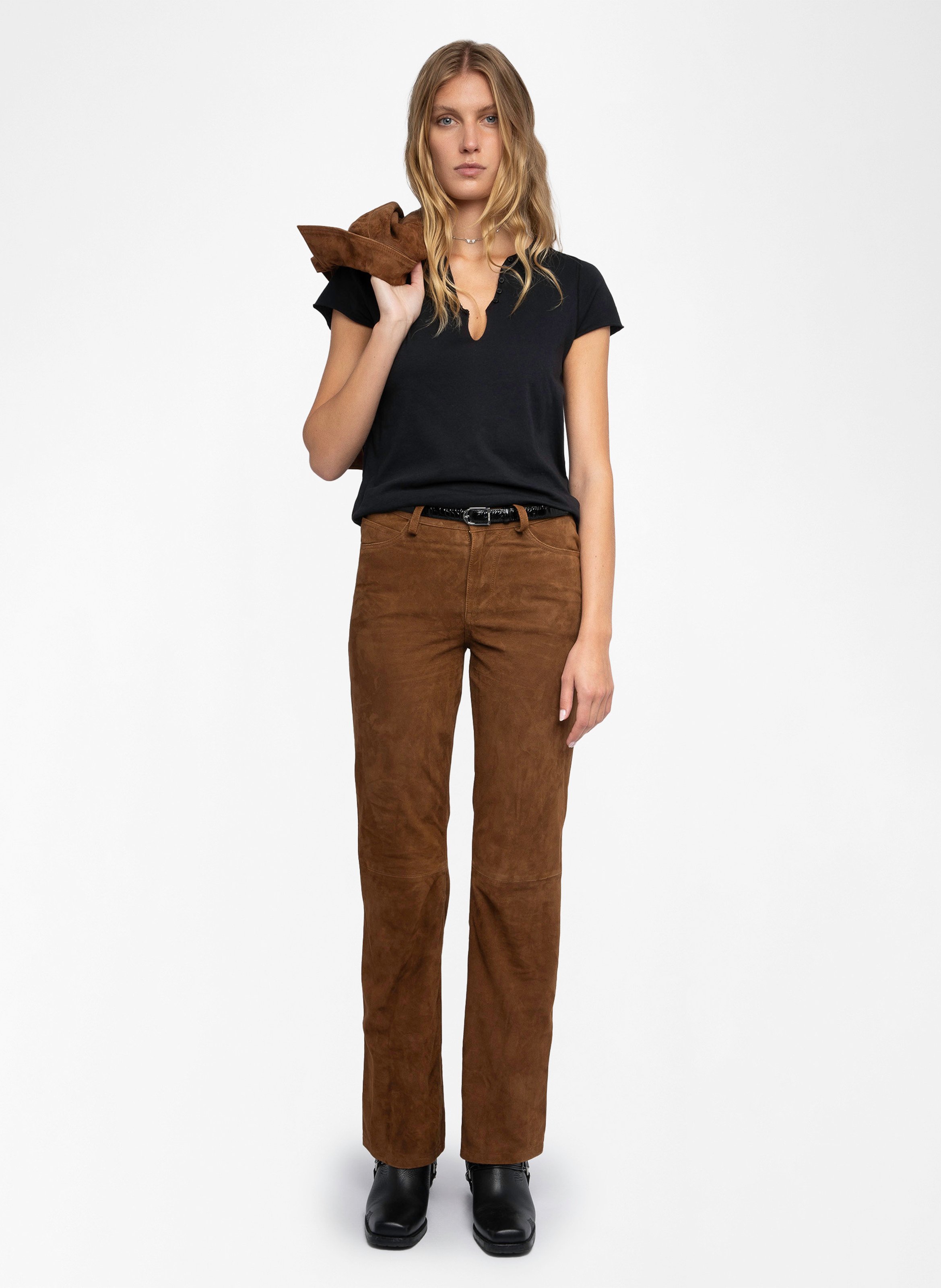 Tunesisches T-Shirt aus Bio-Baumwolle ZADIG&VOLTAIRE Schwarz