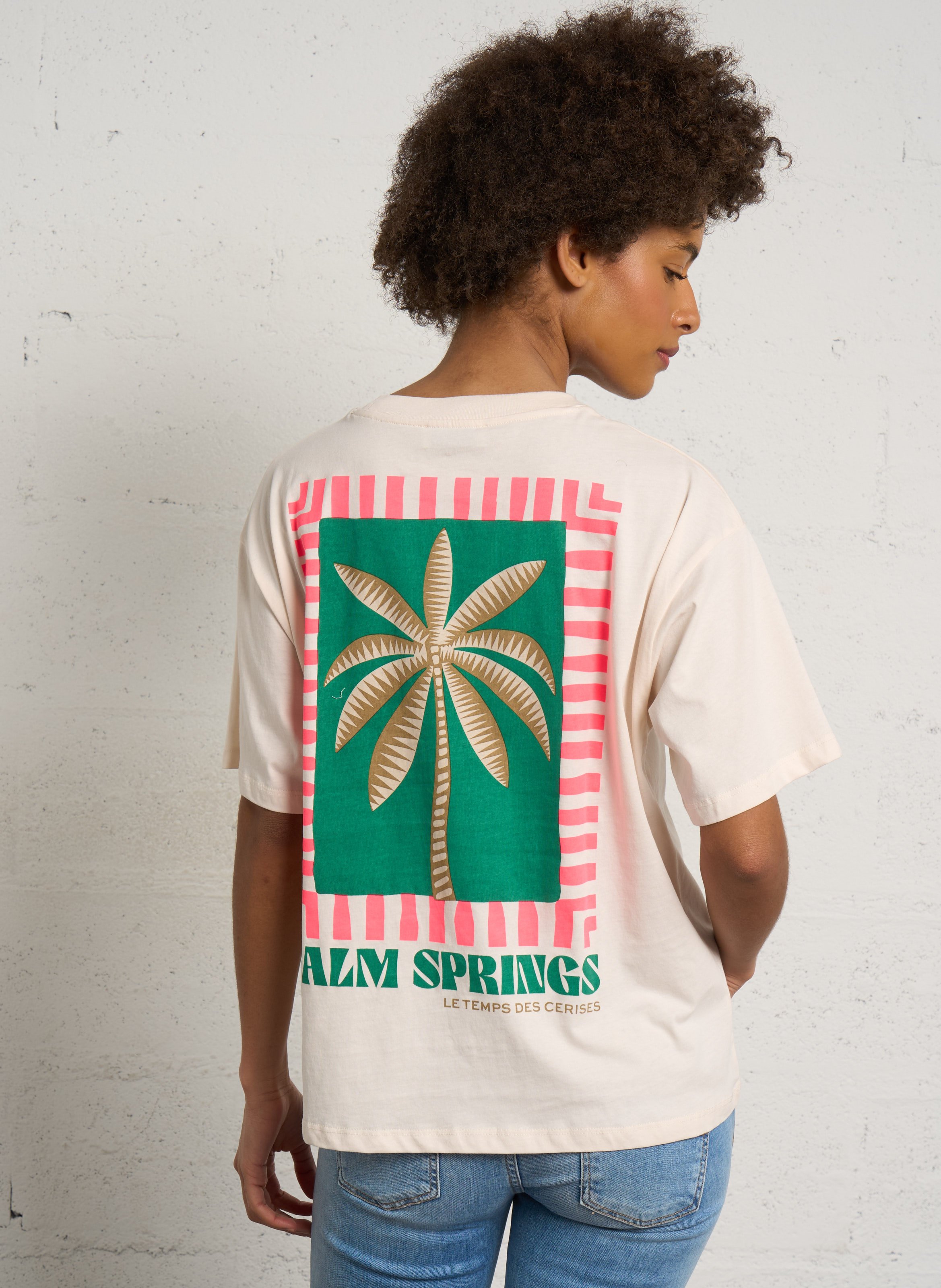 Oversize-Baumwoll-T-Shirt LE TEMPS DES CERISES Blau