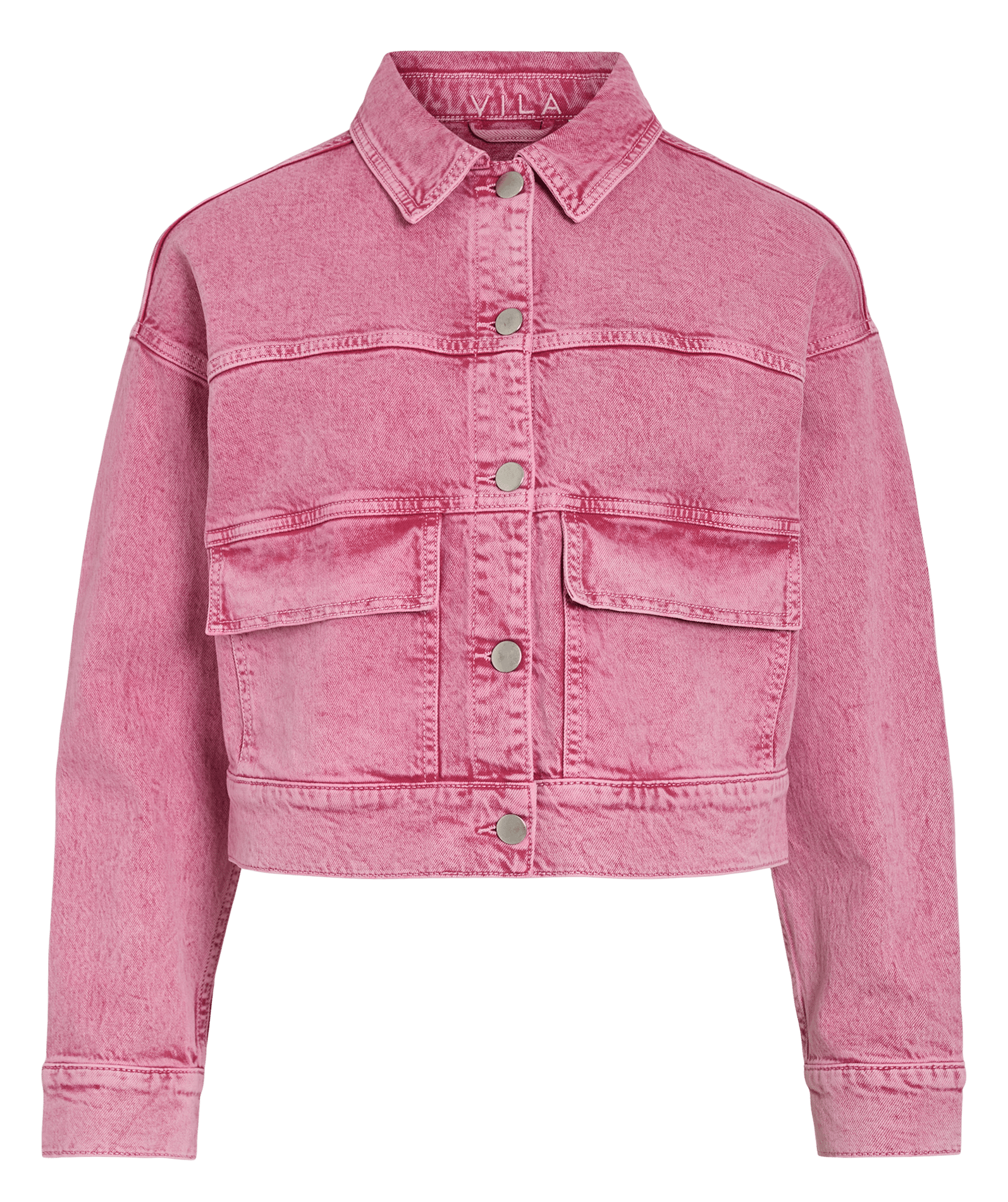 Veste col classique en coton mélangé VILA Rouge