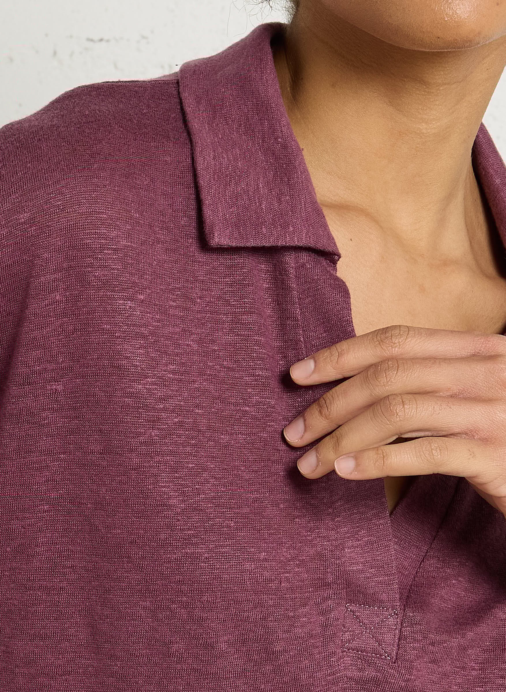 Weites Leinen-T-Shirt SUD EXPRESS Violett